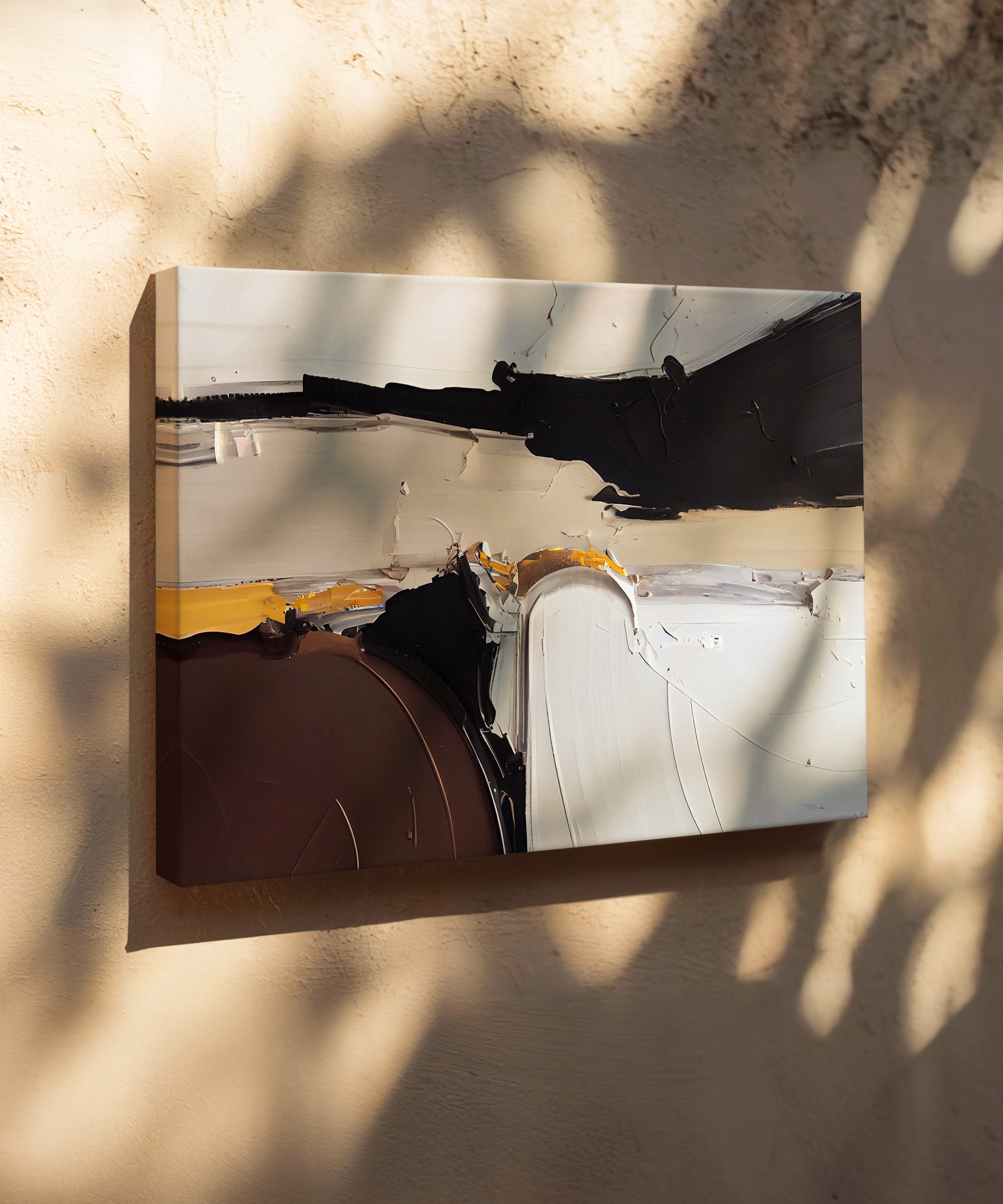 Brown Abstract 1 | Yağlıboya dokulu canvas baskı