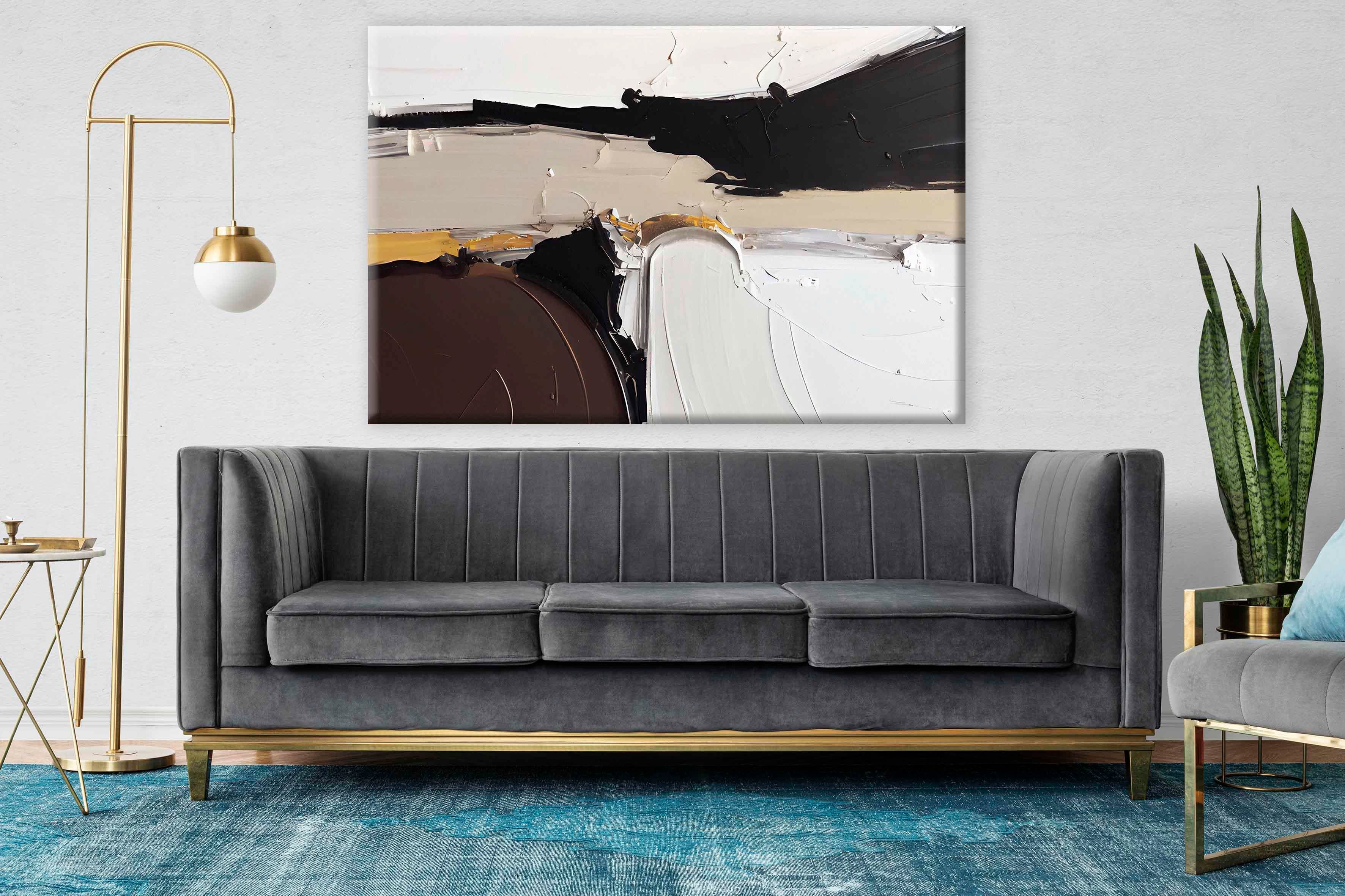 Brown Abstract 1 | Yağlıboya dokulu canvas baskı