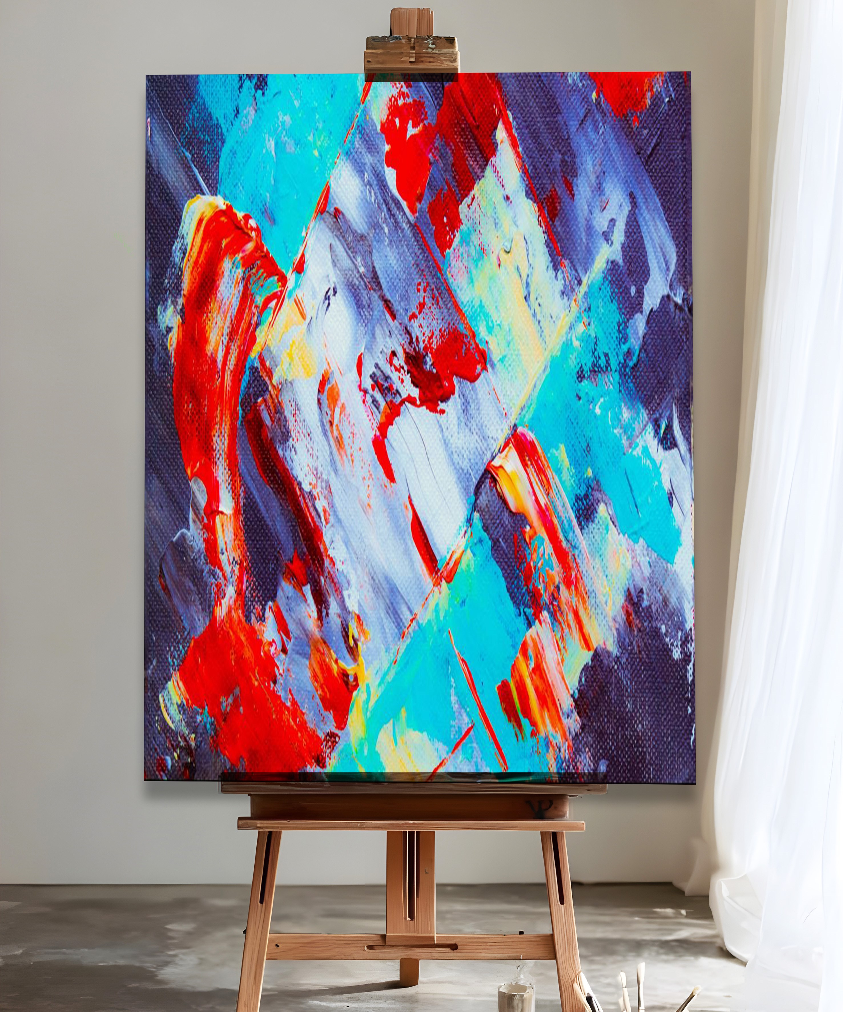 Cesur Dokunuşlar | Yağlı Boya Dokulu Canvas Baskı
