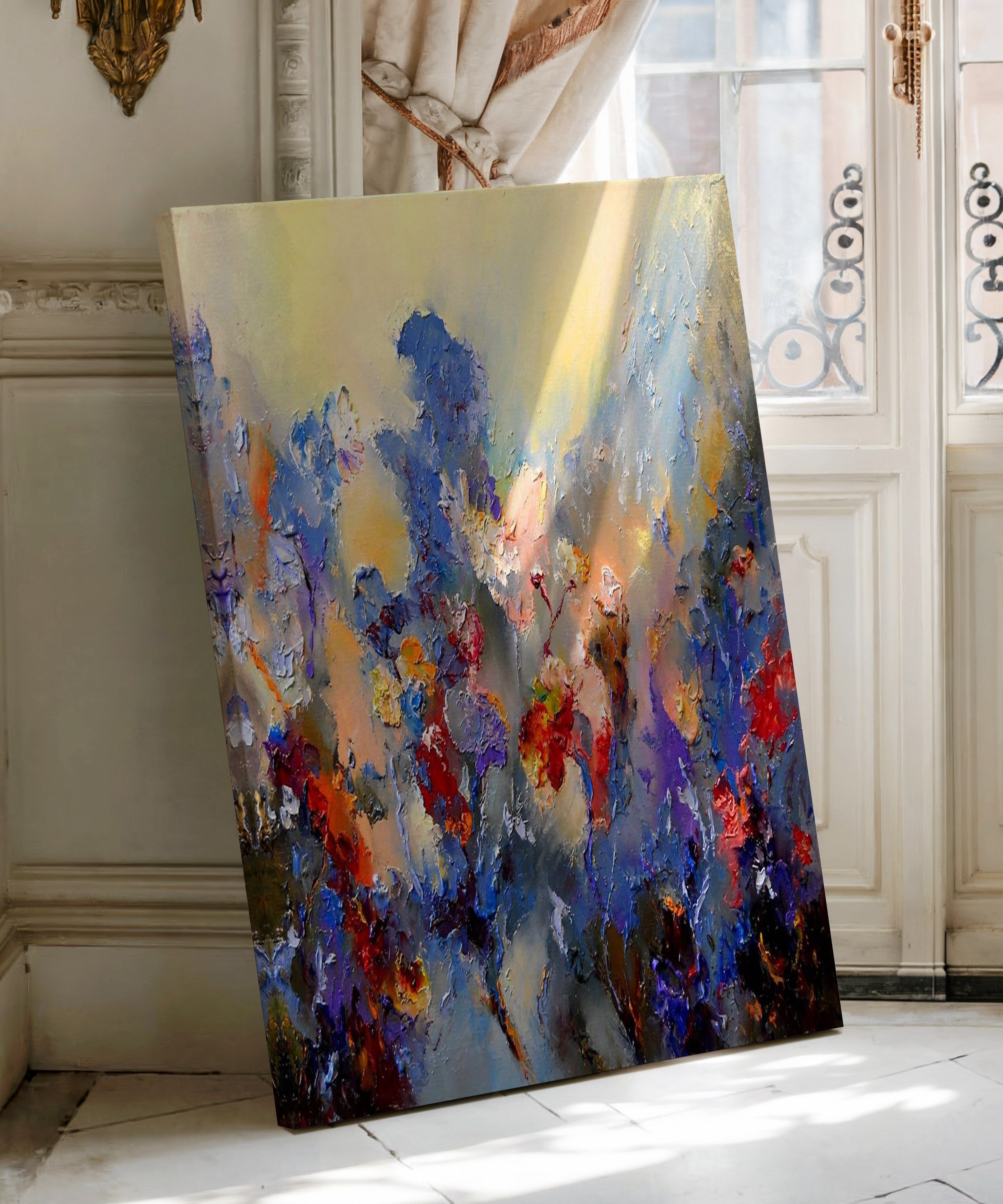 Çiçek Şenliği | Yağlı Boya Dokulu Canvas Baskı