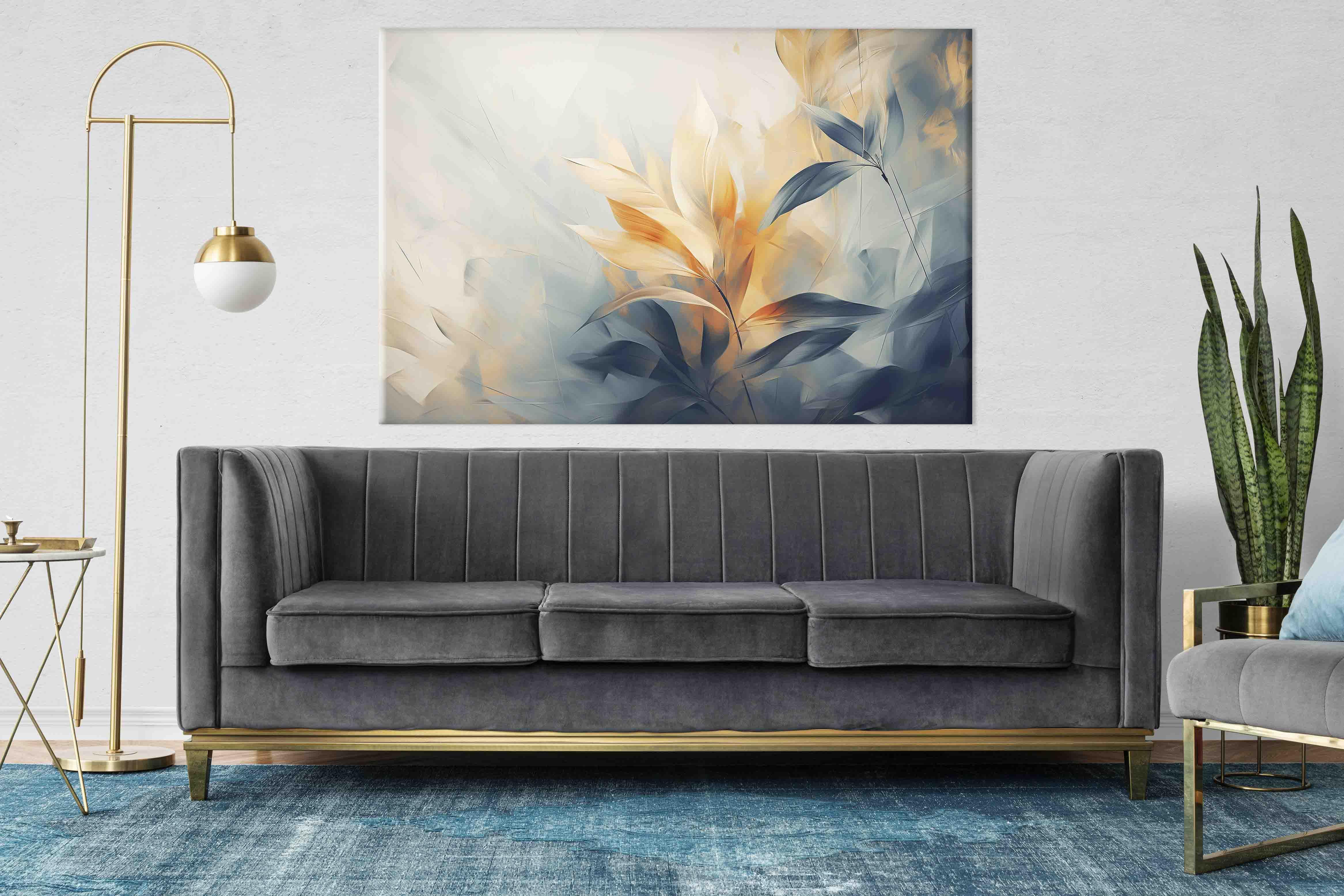 Çiçek Temalı Yağlıboya Dokulu Tablolar