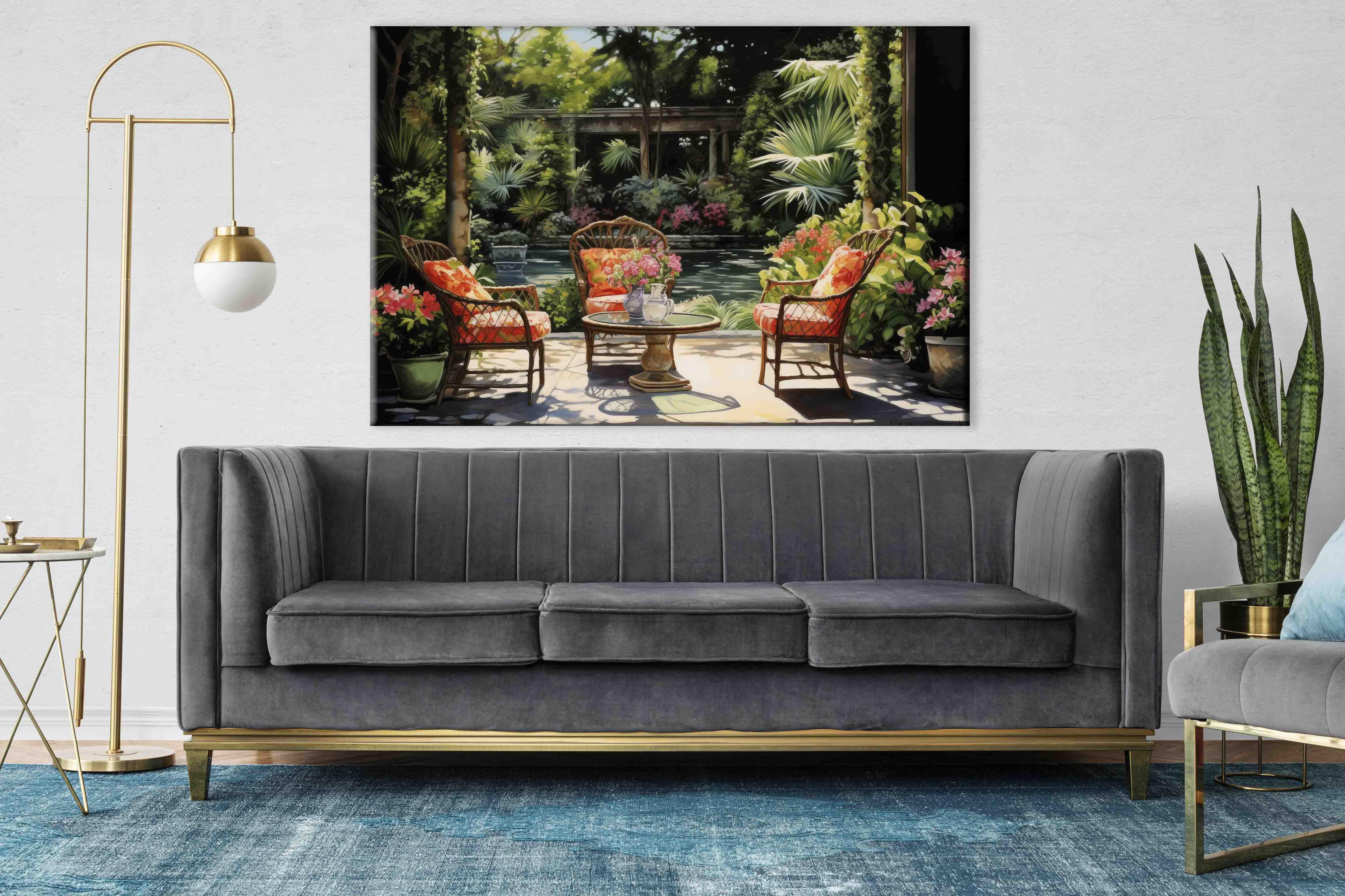 Çiçek Temalı Yağlıboya Dokulu Tablolar