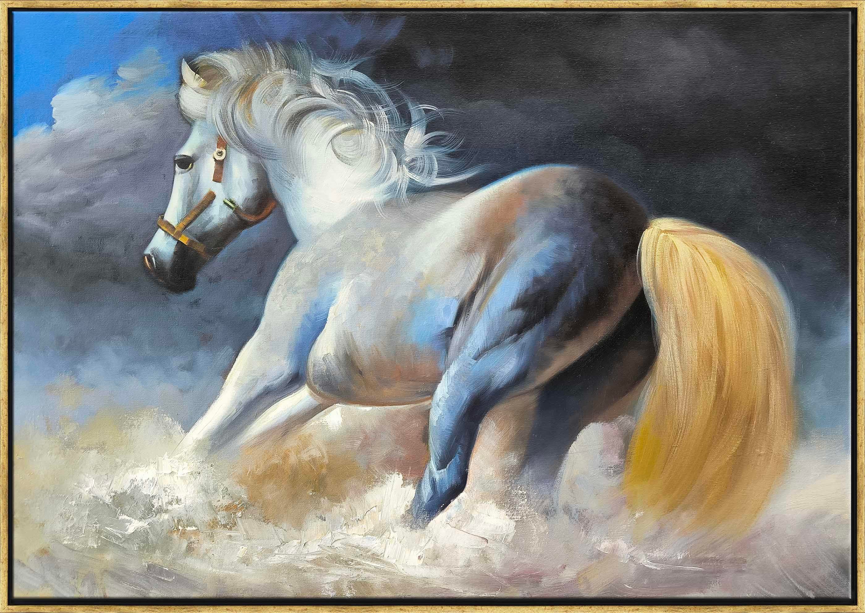 Dalgalarda At | Yağlı Boya Tablo