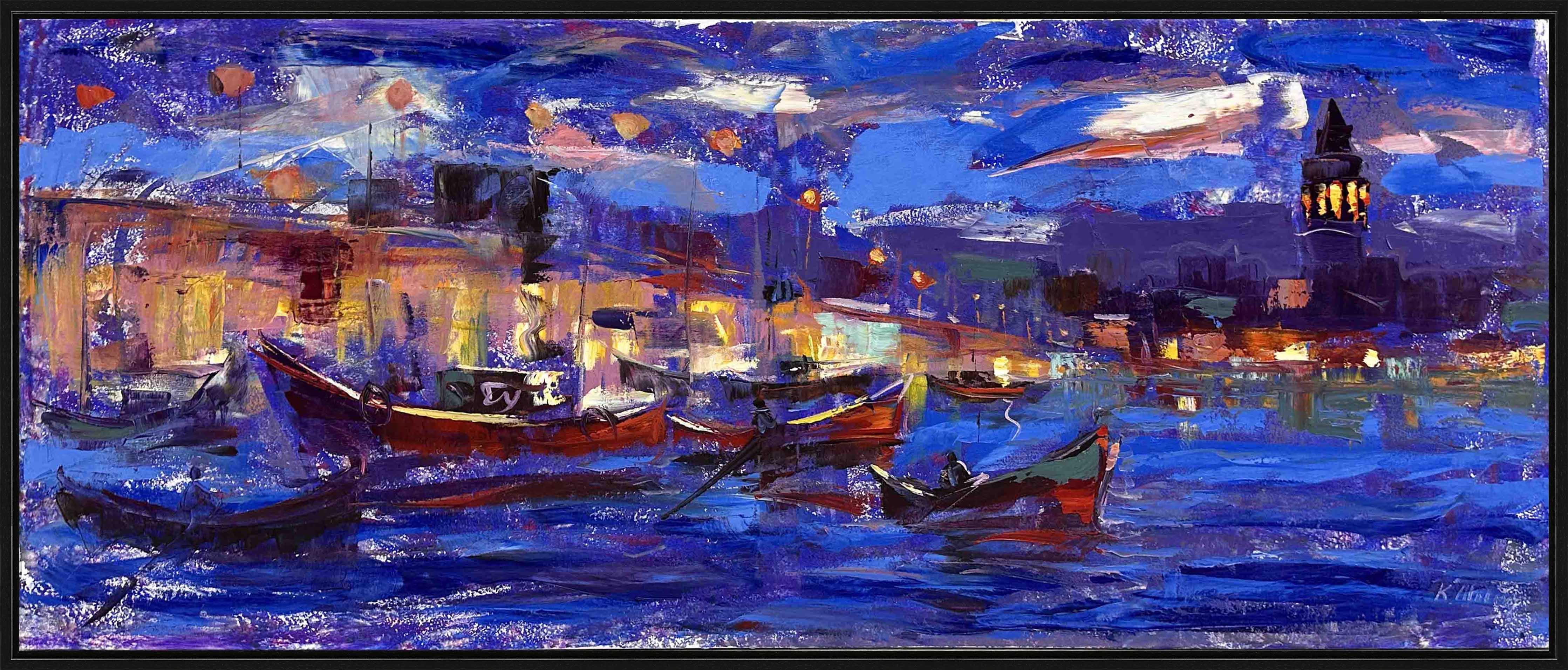 Dalgalı Deniz ve Tekne    | Yağlı Boya Tablo 