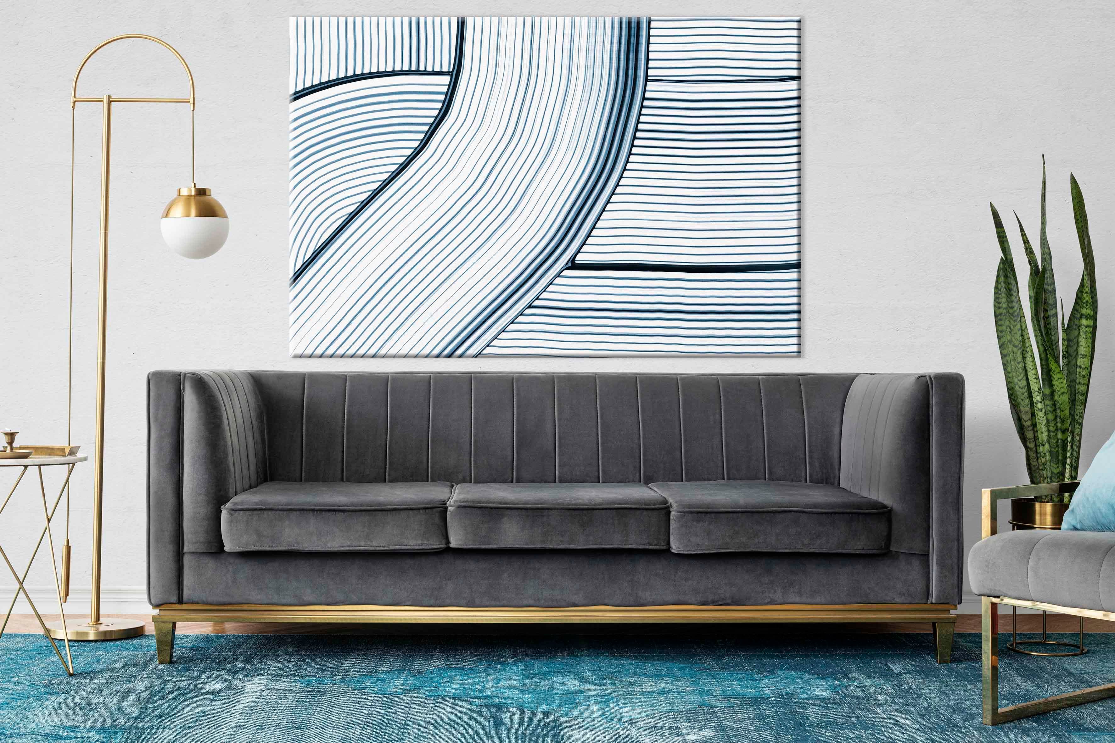 Dekoratif Minimal Soyut | Yağlıboya dokulu canvas baskı