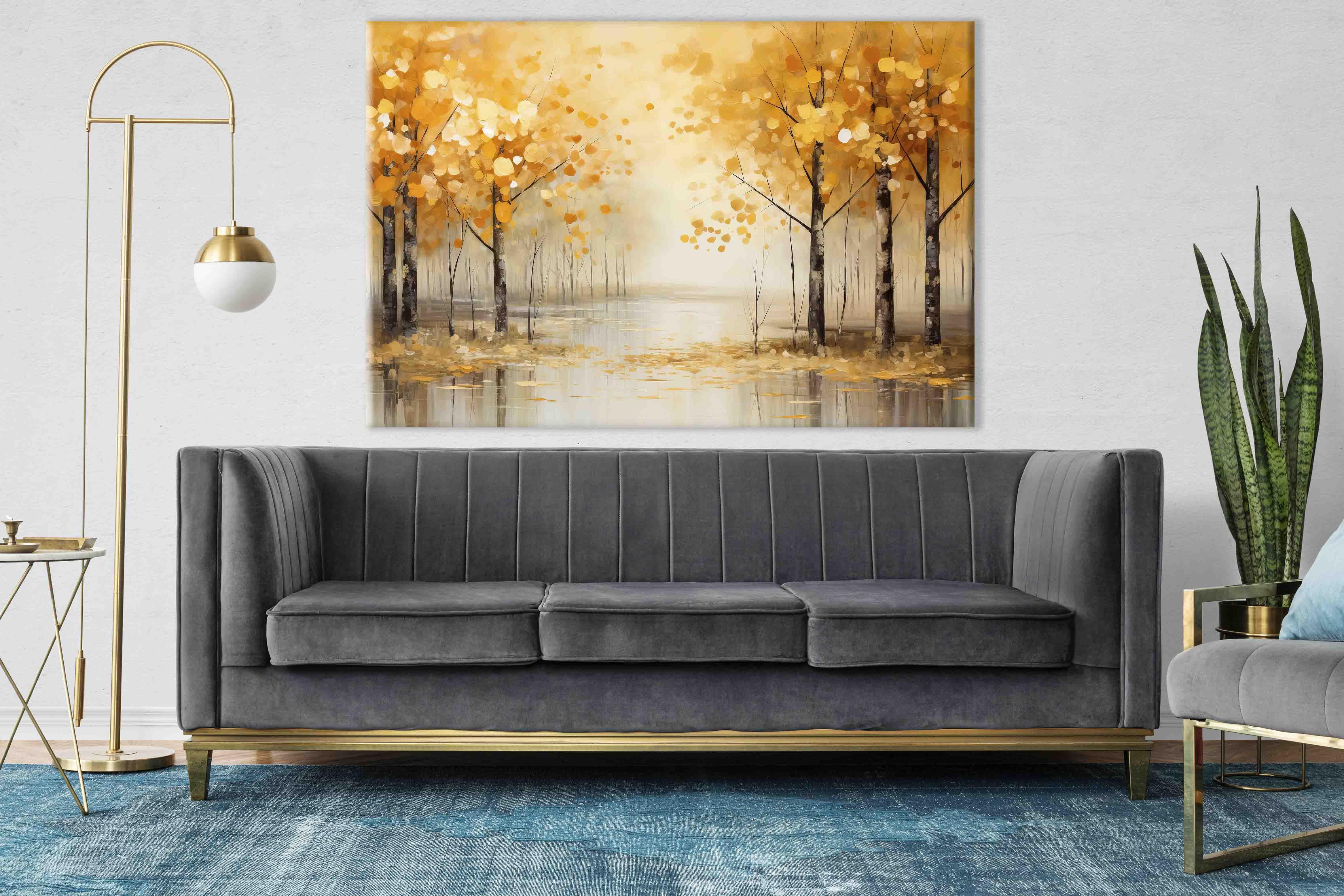 Doğa Temalı Yağlıboya Dokulu Tablolar