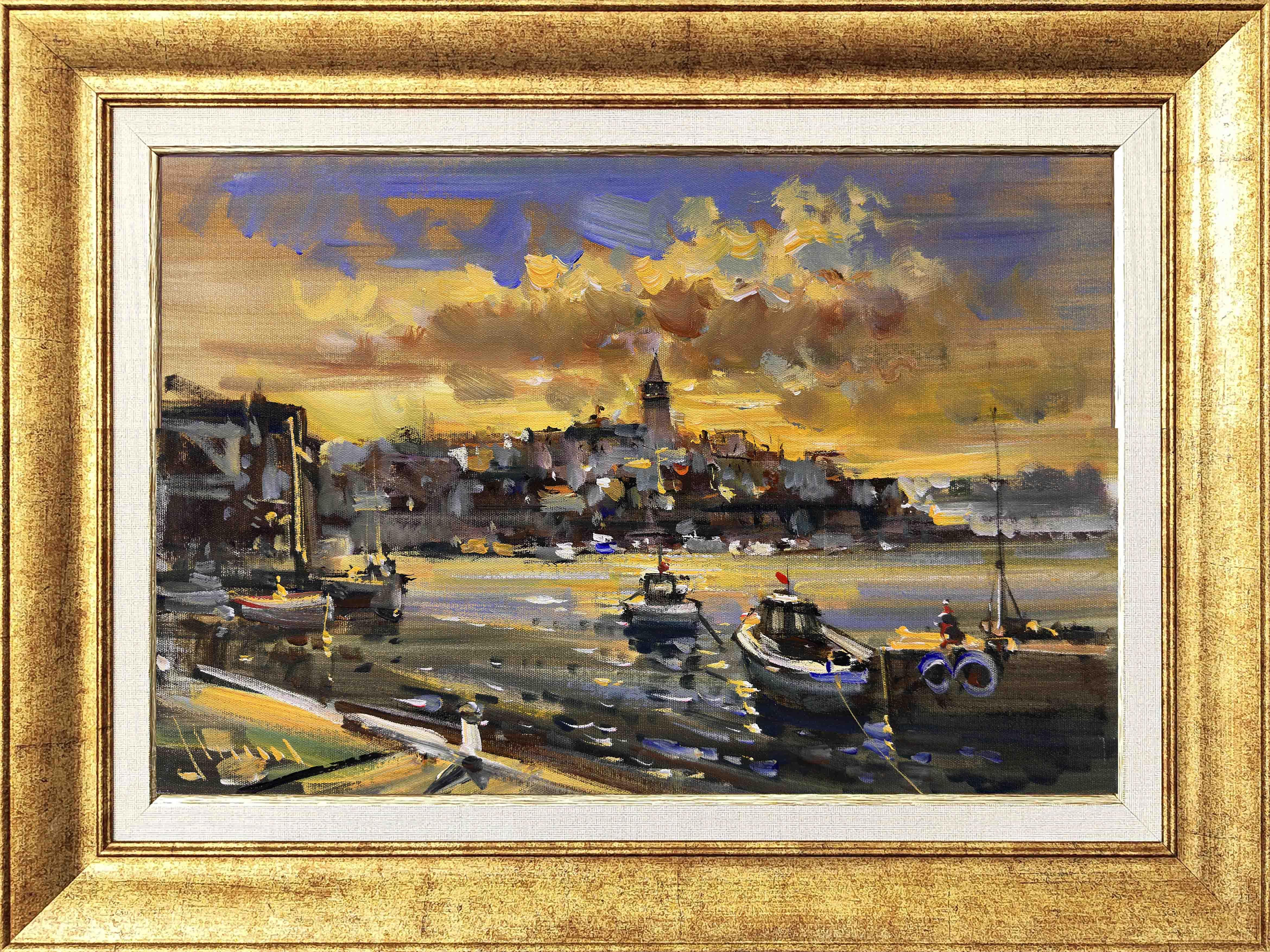 Galataya Bakan Sahil | Yağlı Boya Tablo