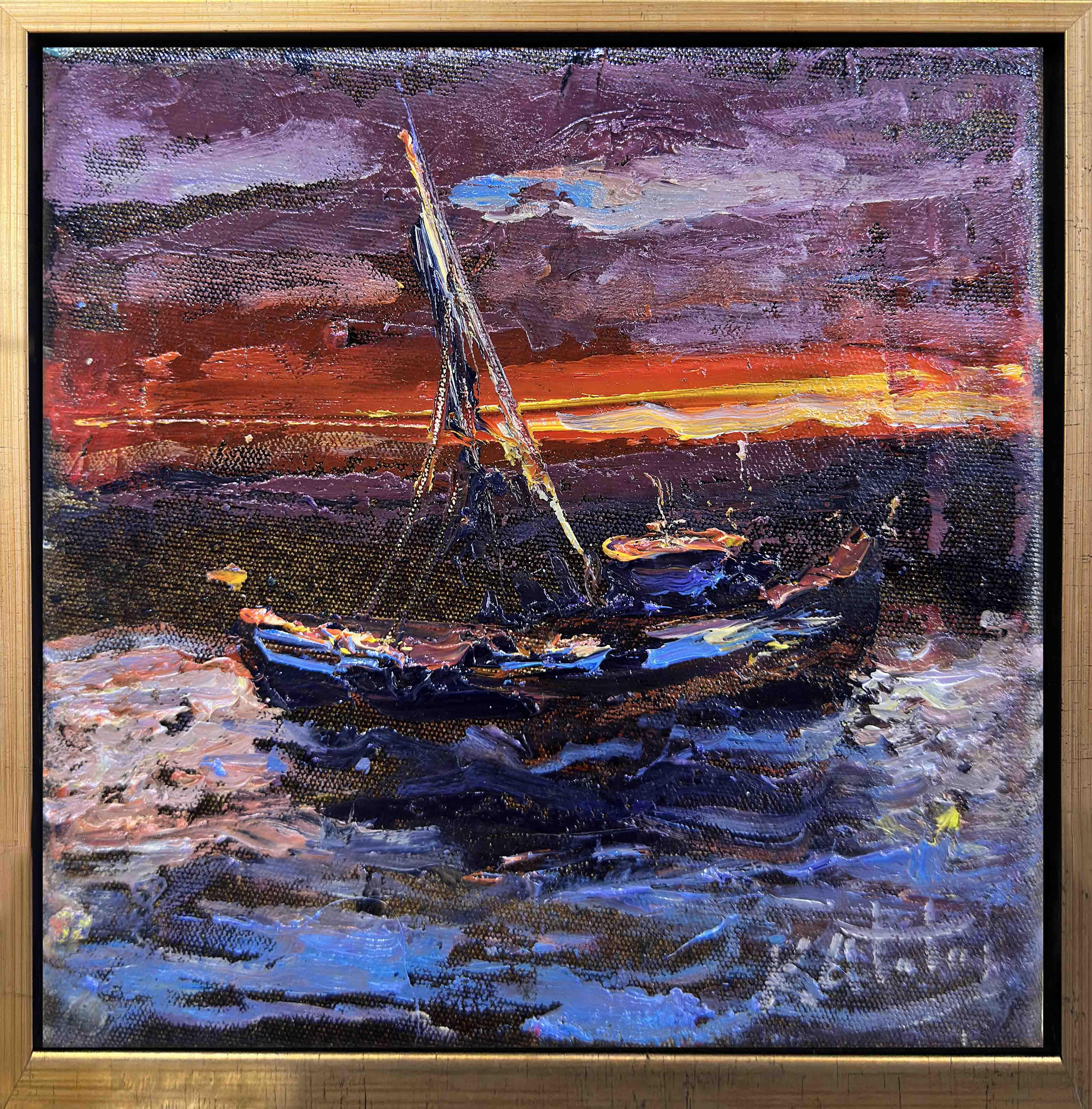 Gece Teknesi | Yağlı Boya Tablo