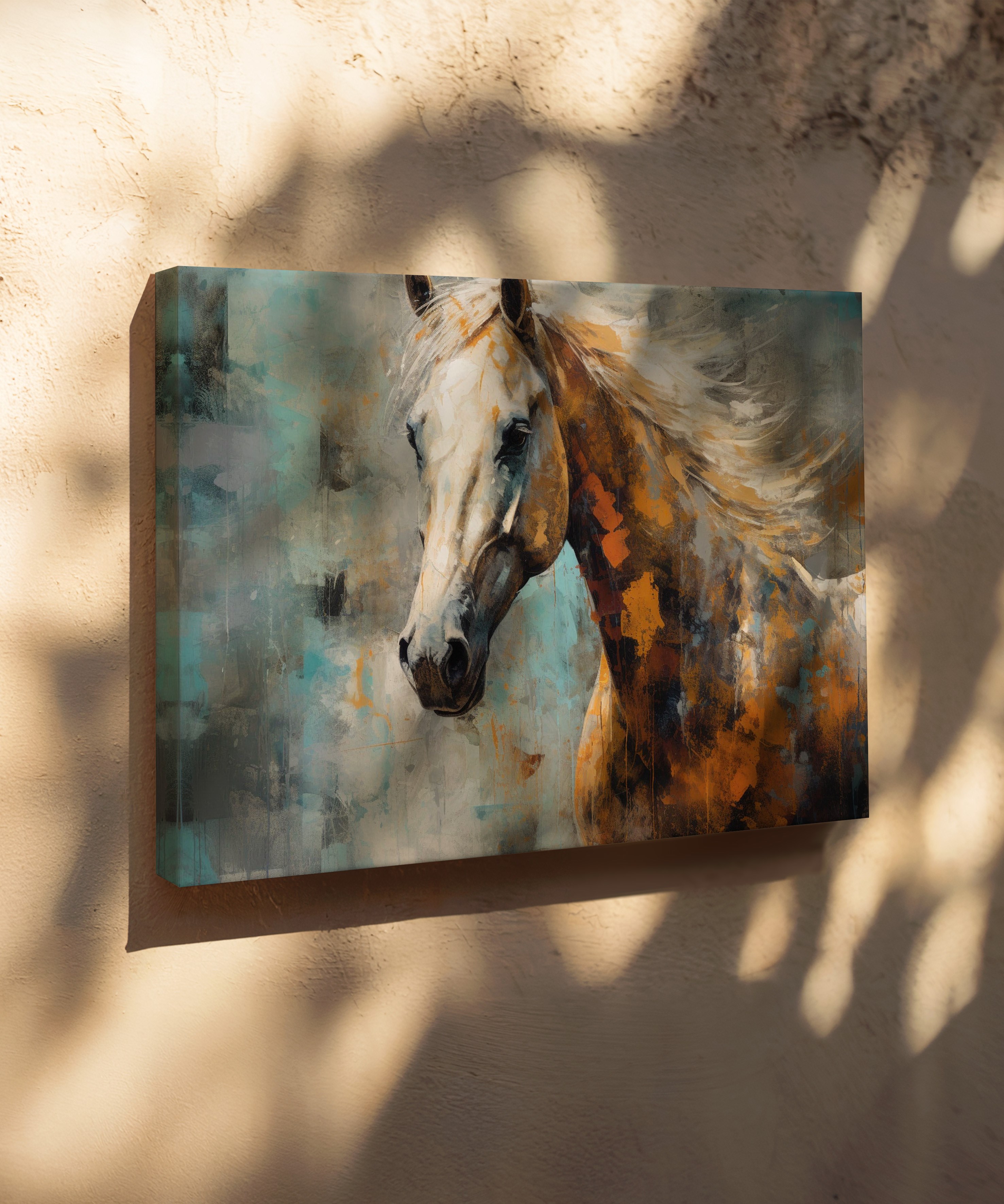 Horse Face | Yağlıboya dokulu canvas baskı
