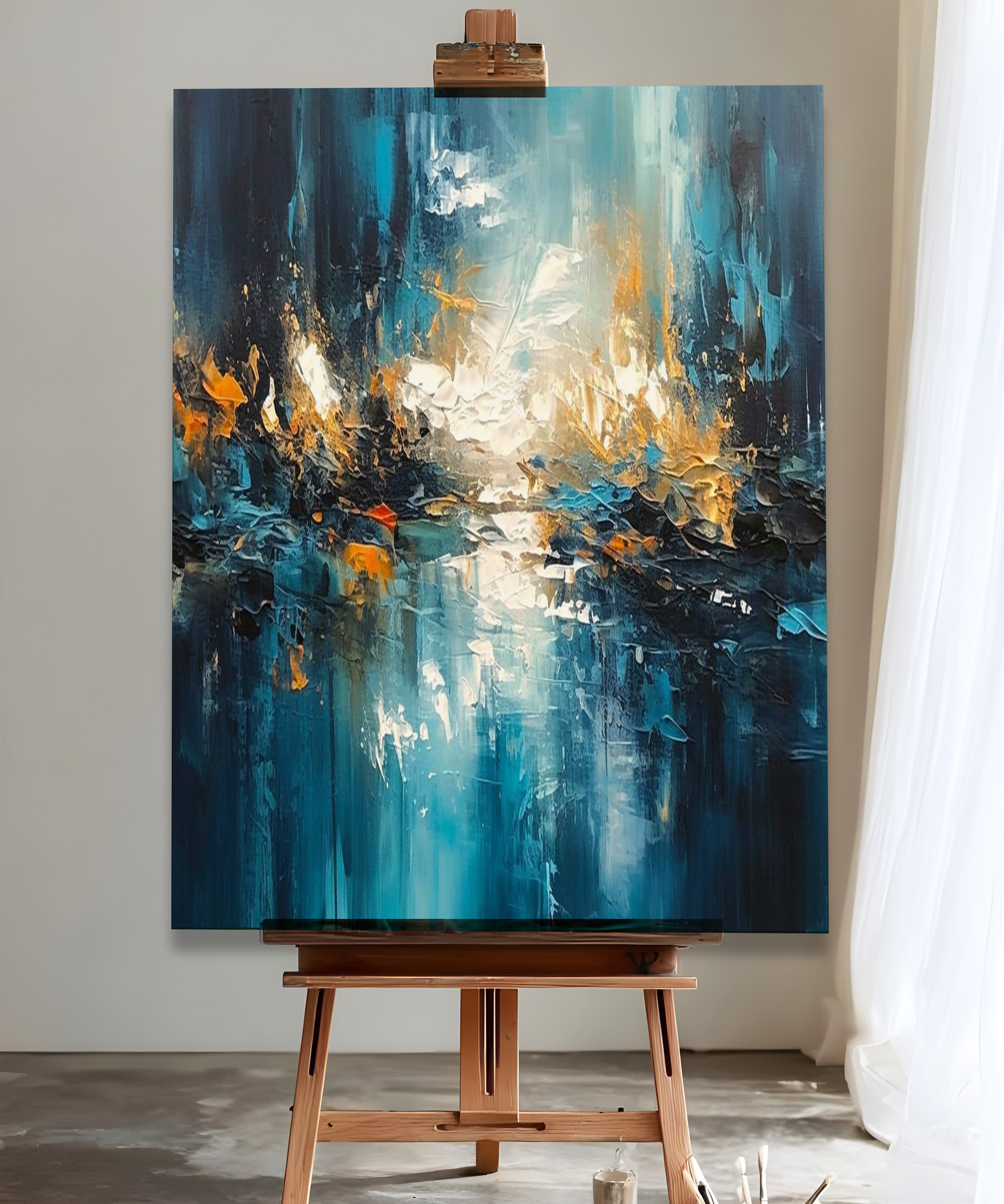 Işığın Kalbi | Yağlı Boya Dokulu Canvas Baskı