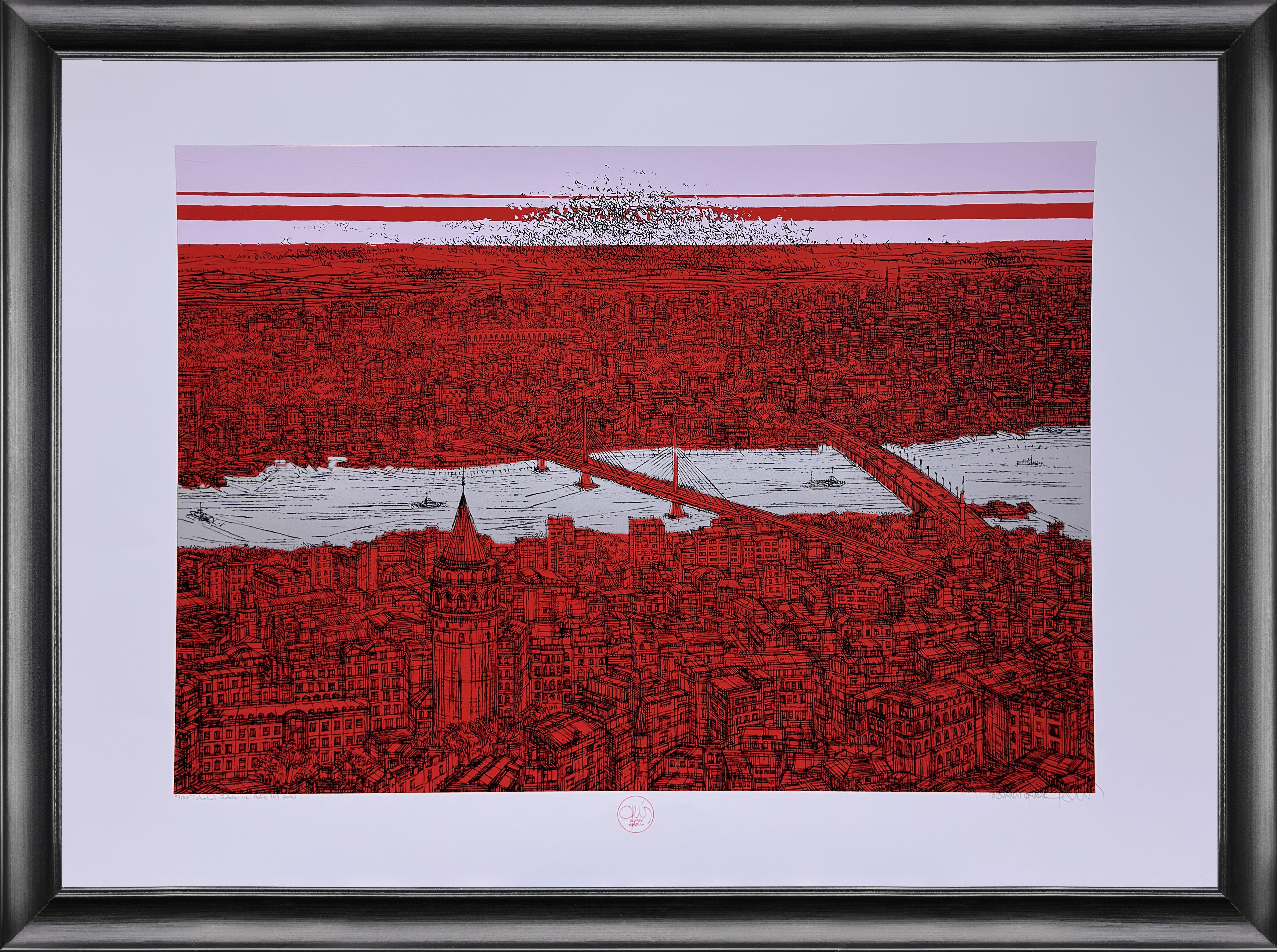İstanbul Galata ve Haliç (D)  22/25 2025 | DEVRİM ERBİL SERİGRAFİ BASKI