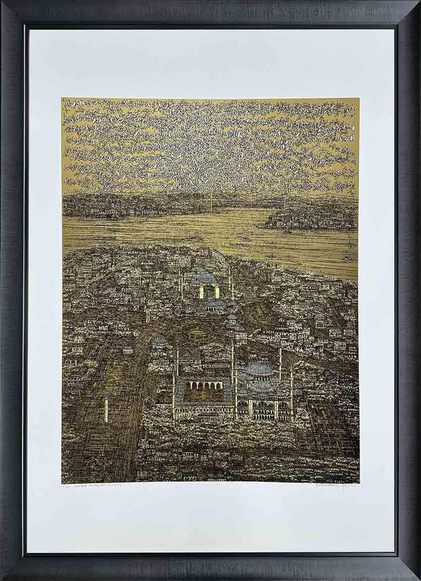 İstanbul ve Kuşlar (c) 8/25 | DEVRİM ERBİL SERİGRAFİ BASKI