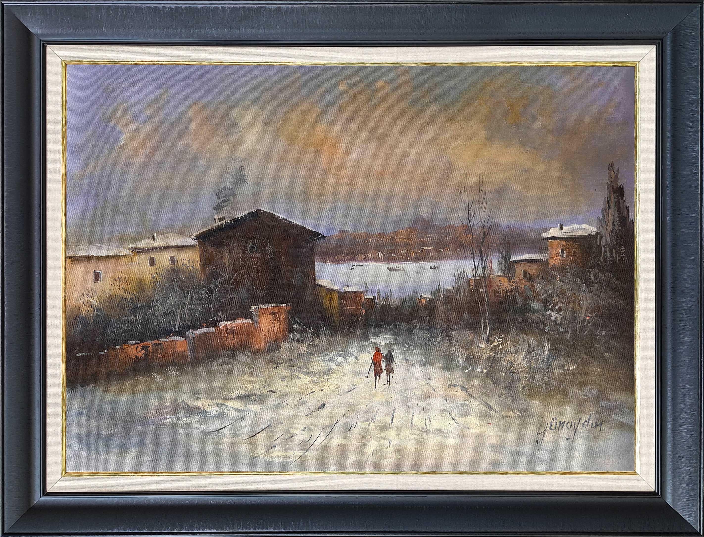 Kar Altın da Bir Anı  | Yağlı Boya Tablo 