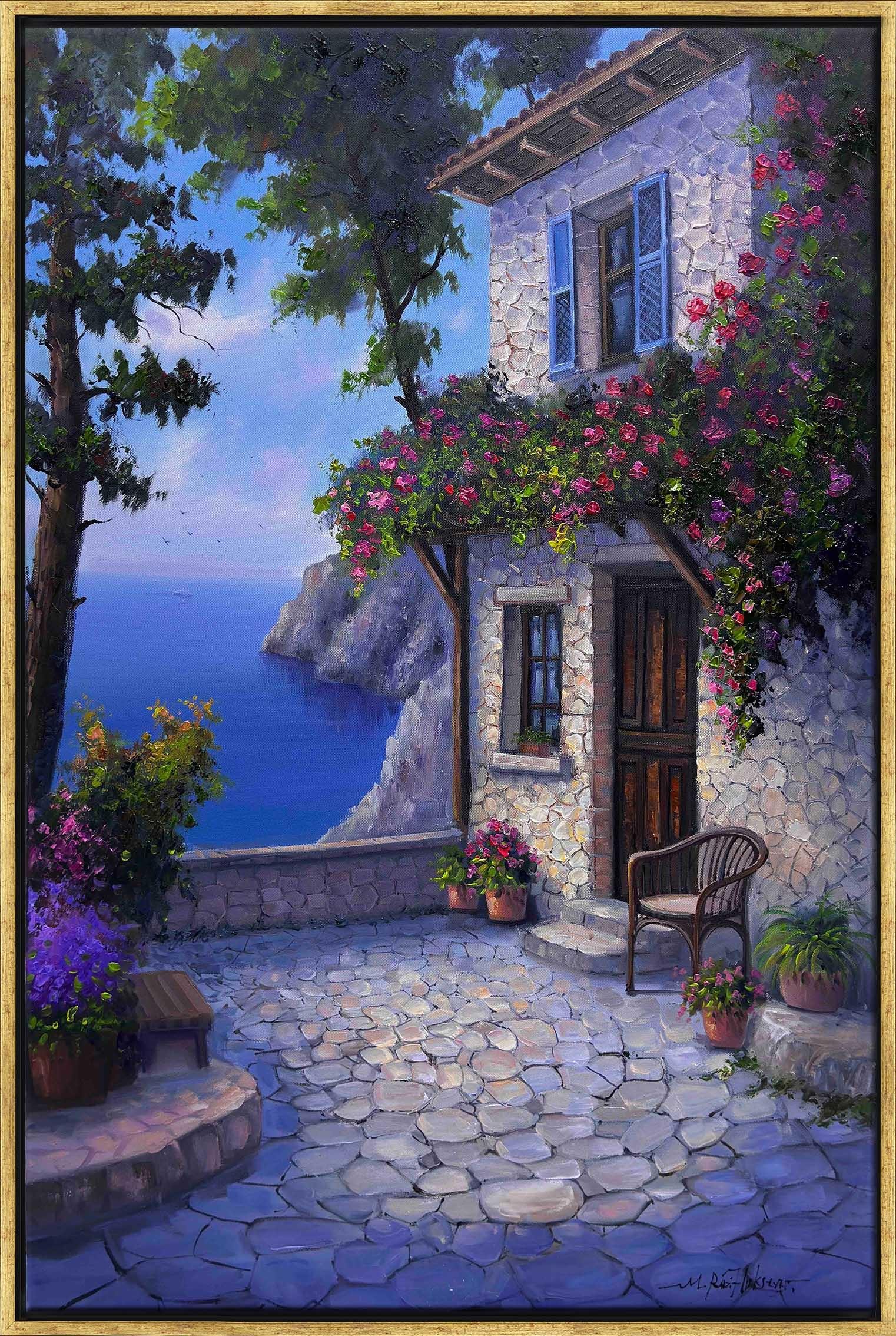 Kasabadaki Taş Ev | Yağlı Boya Tablo