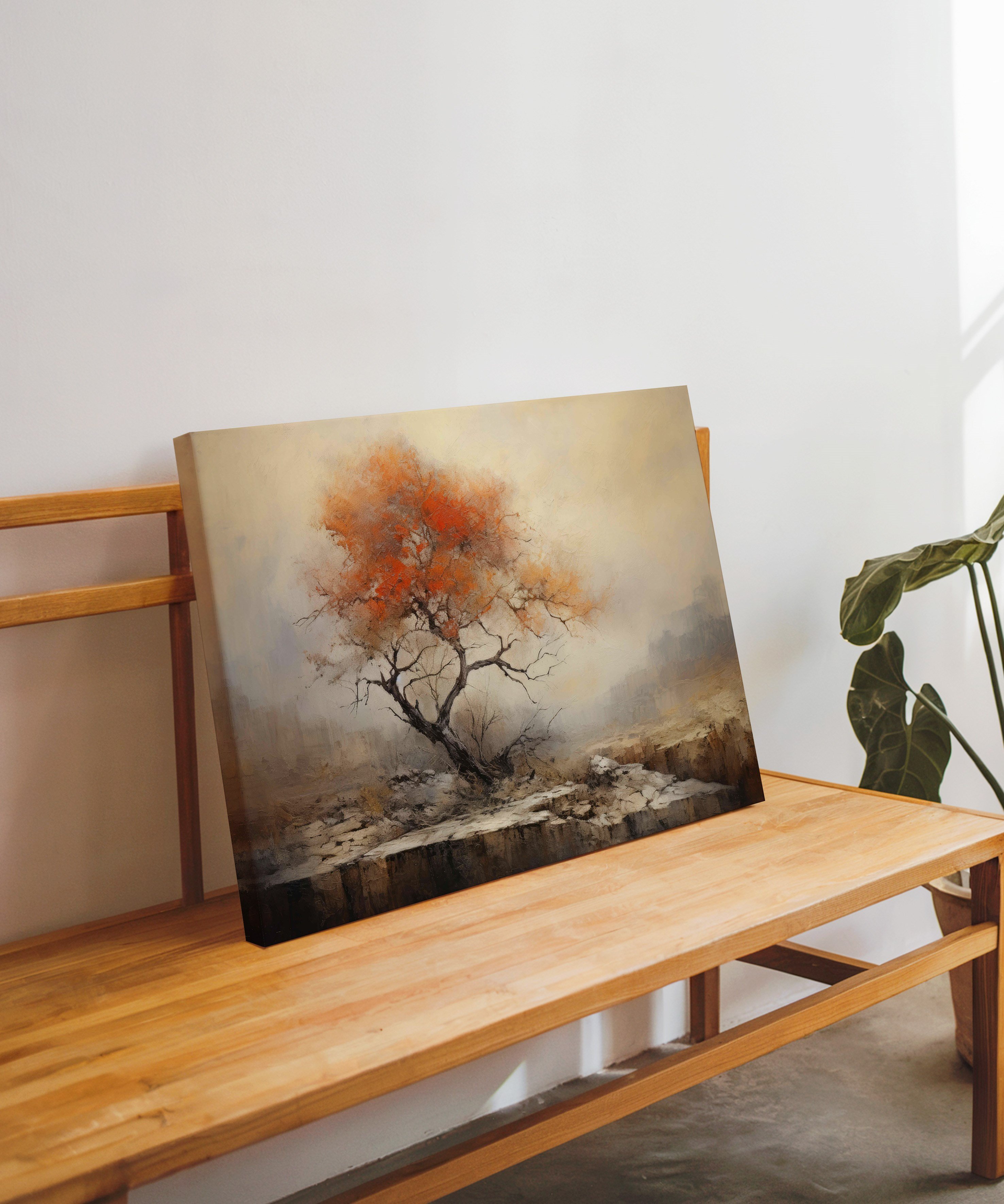 Köklerin Sessizliği | Yağlı Boya Dokulu Canvas Baskı