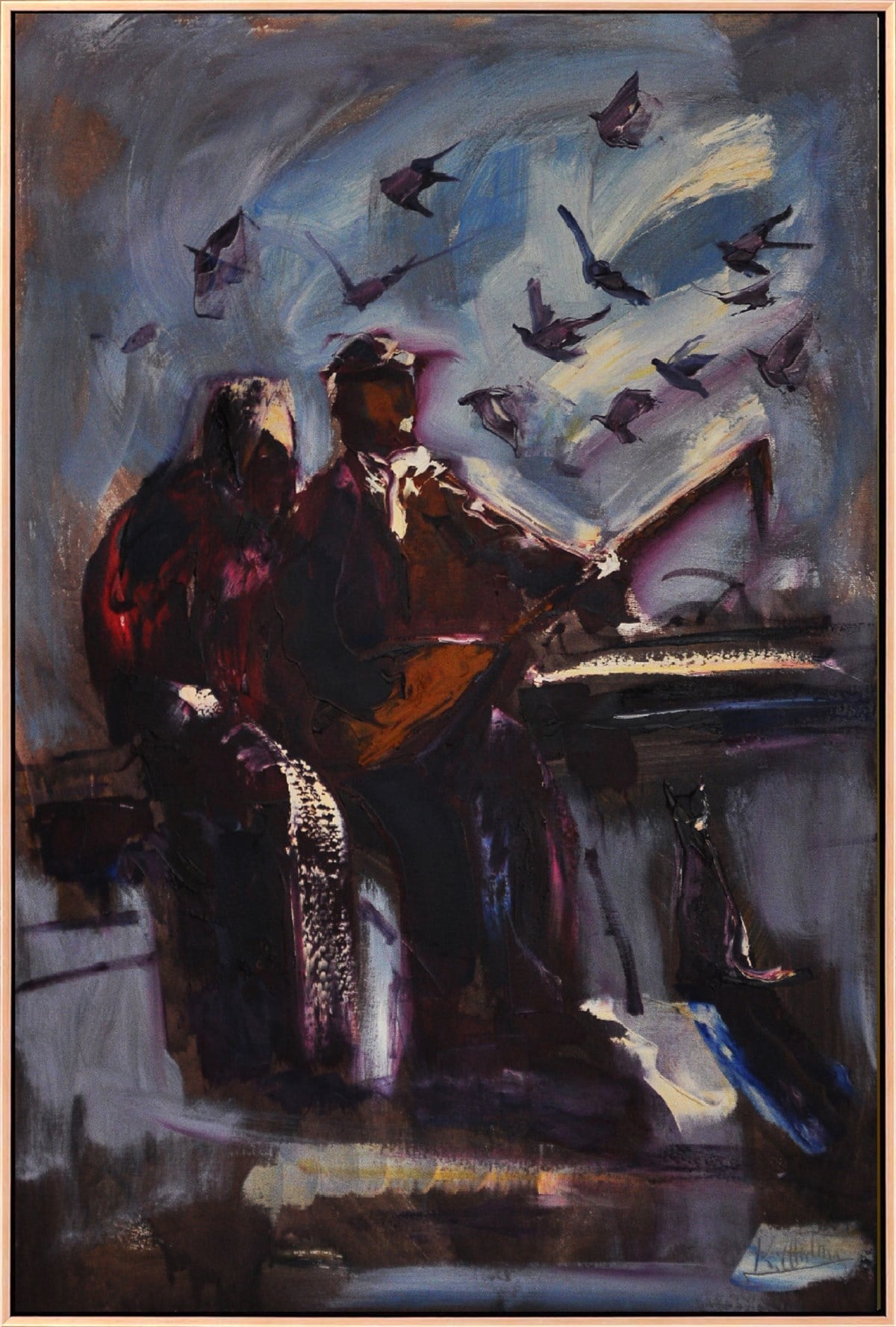 Kuşlar Ve Figürler |  80  x 110