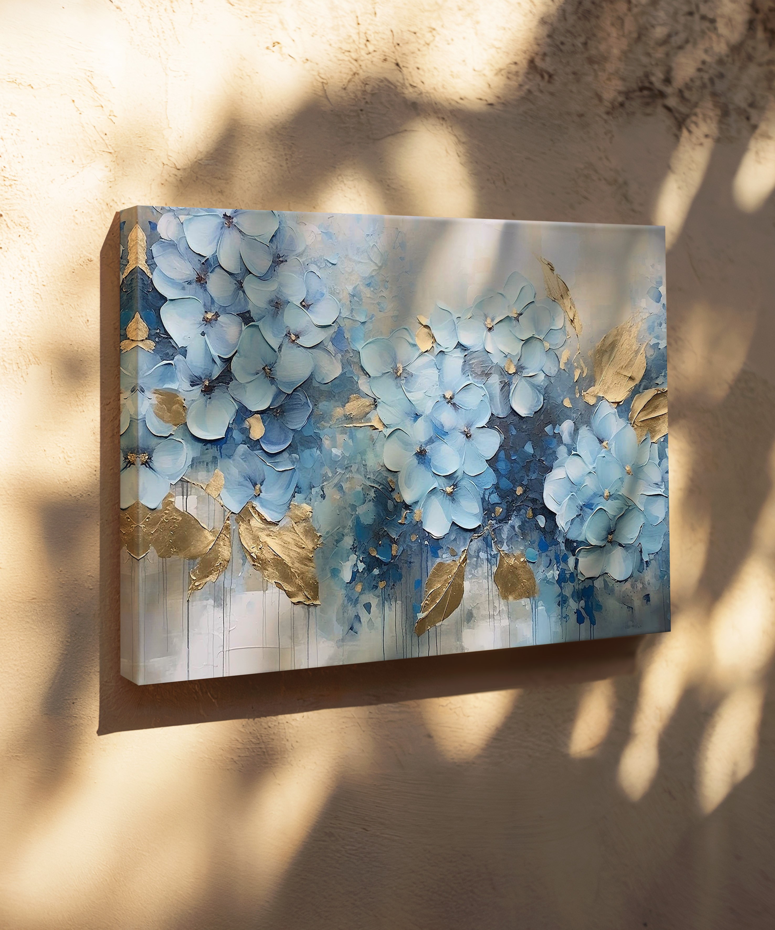 Mavi Miras | Yağlı Boya Dokulu Canvas Baskı