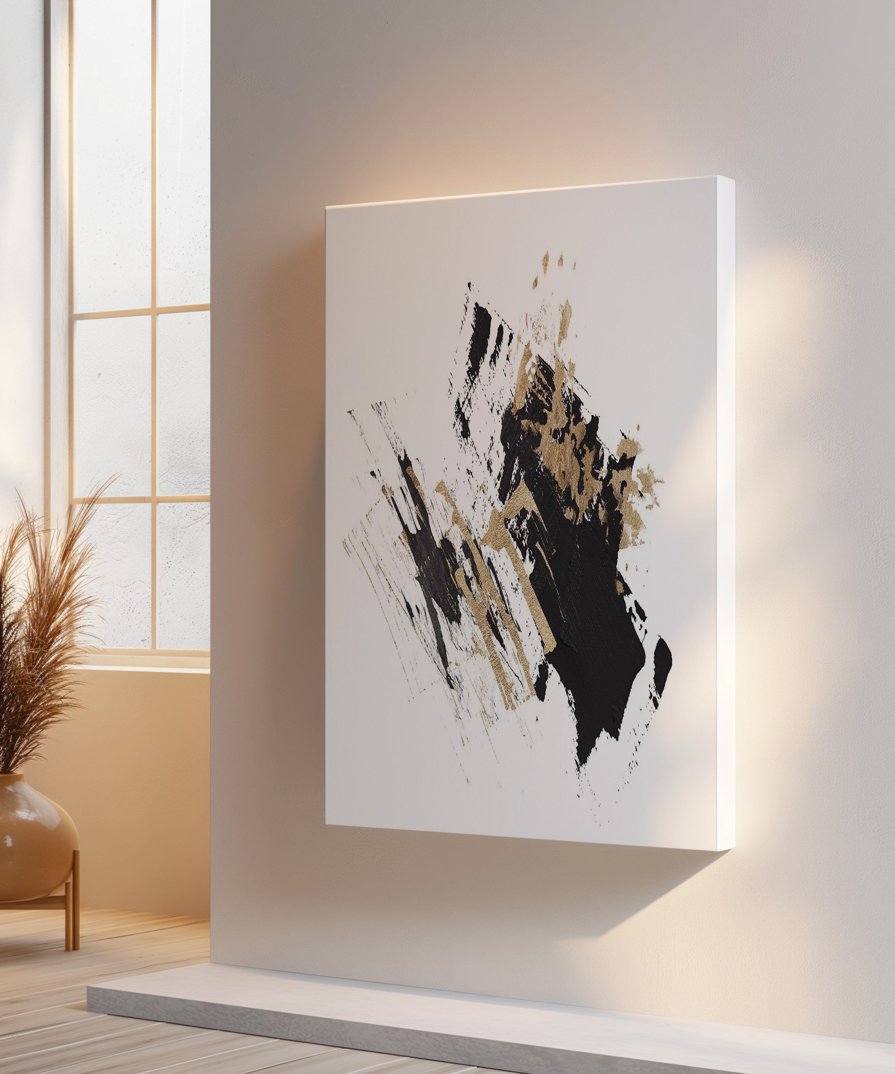 Minimal Soyut 1 | Yağlıboya dokulu canvas baskı