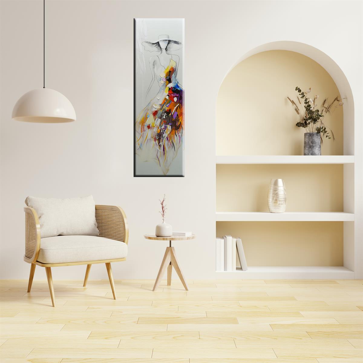 MODERN SİPARİŞ YAĞLI BOYA TABLOLARRenkli Etekler | Yağlı Boya Tablo | kozaart galeri