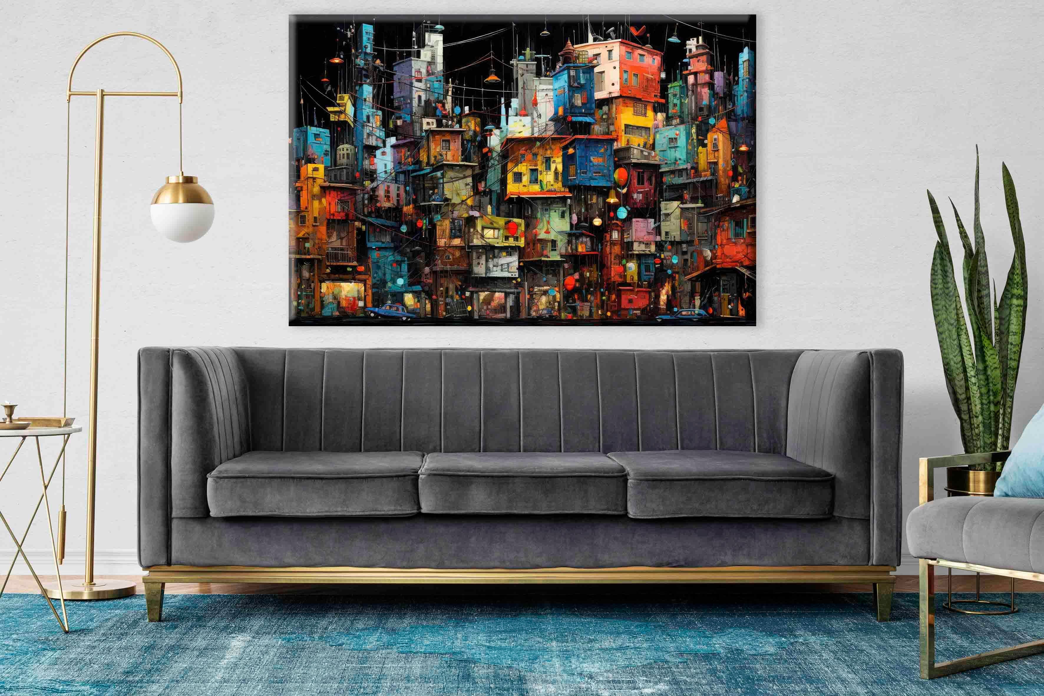 Modern Yağlıboya Dokulu Tablolar