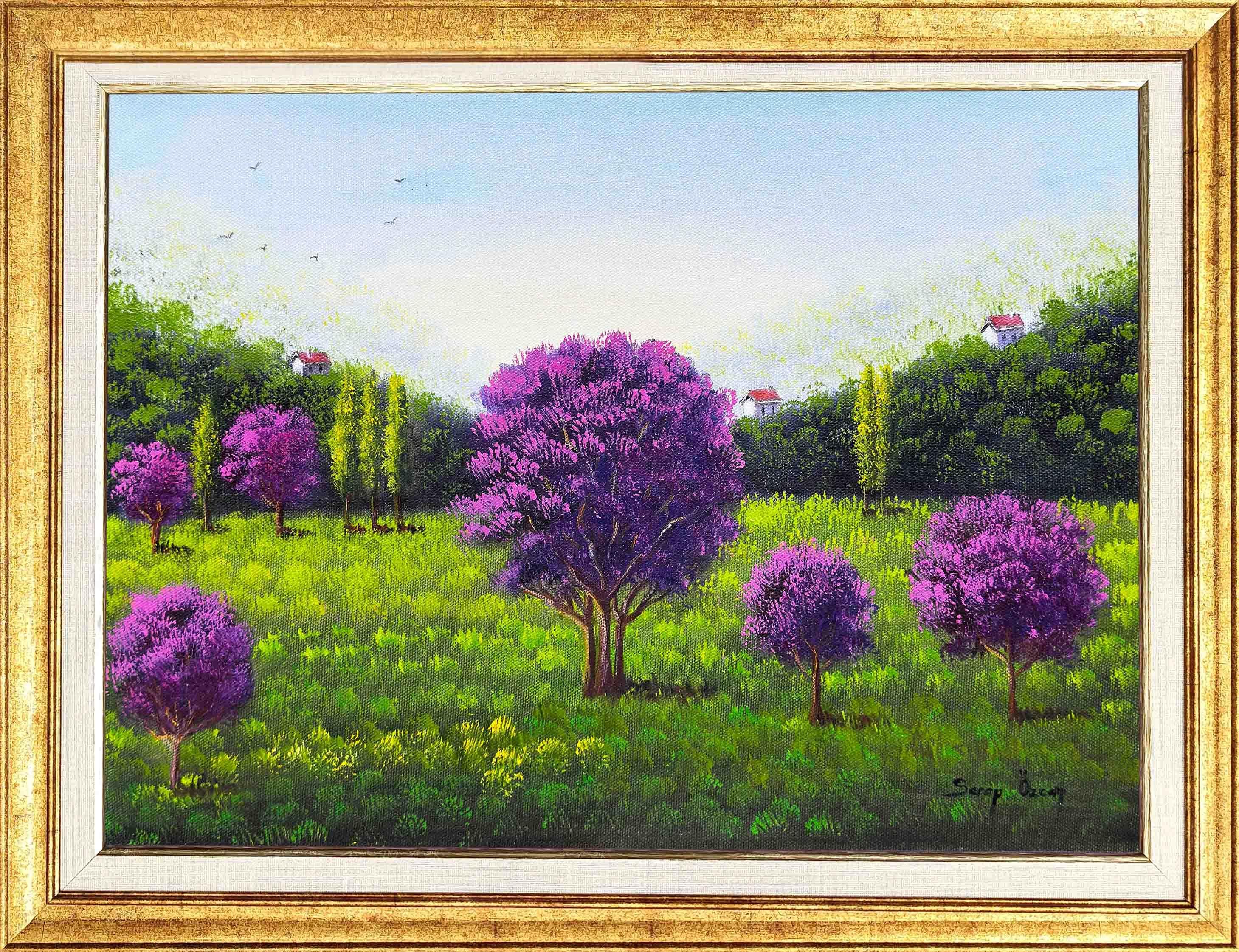 Mor Bahçede Bahar | Yağlı Boya Tablo