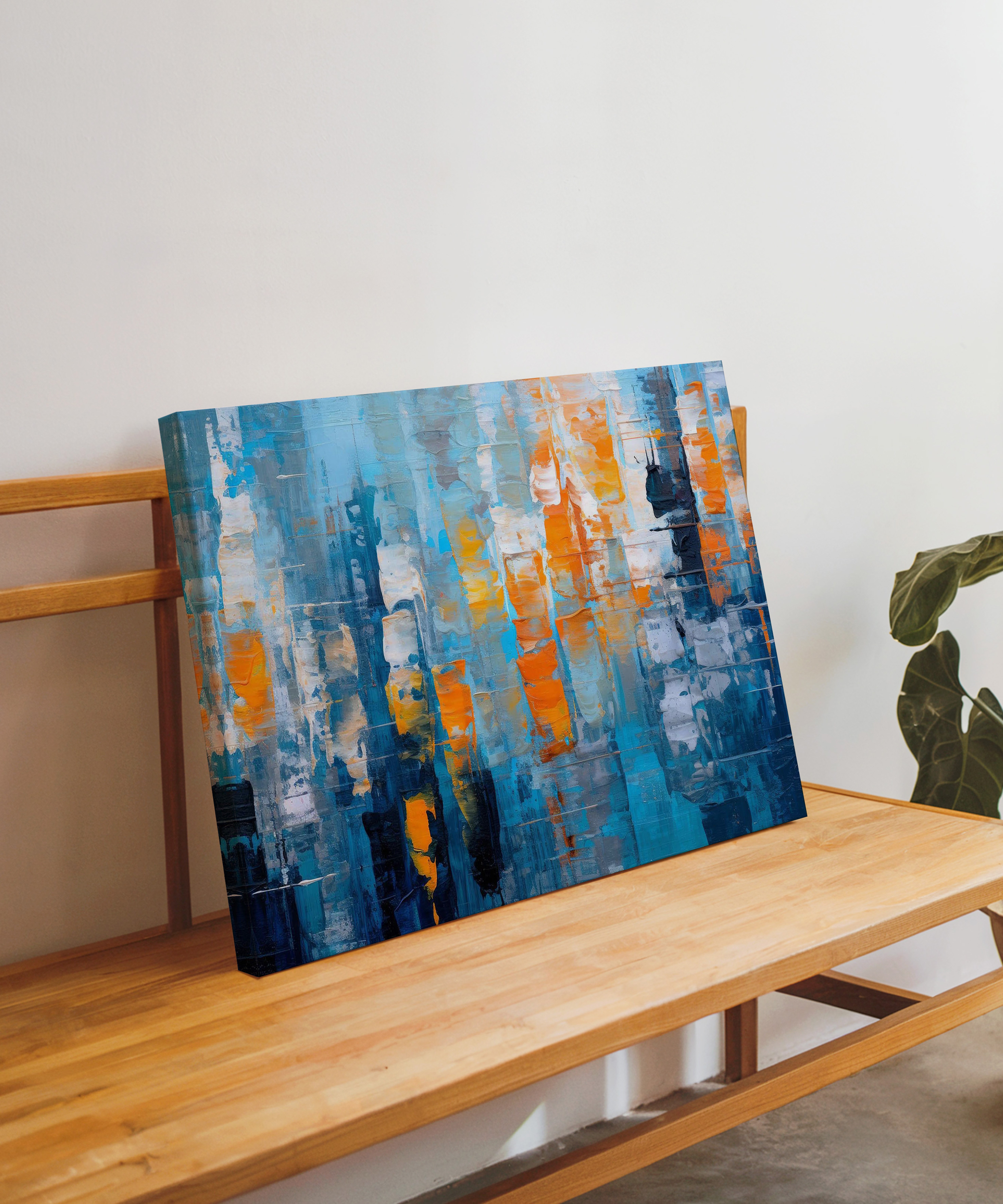 Multi Layered Abstract | Yağlıboya dokulu canvas baskı
