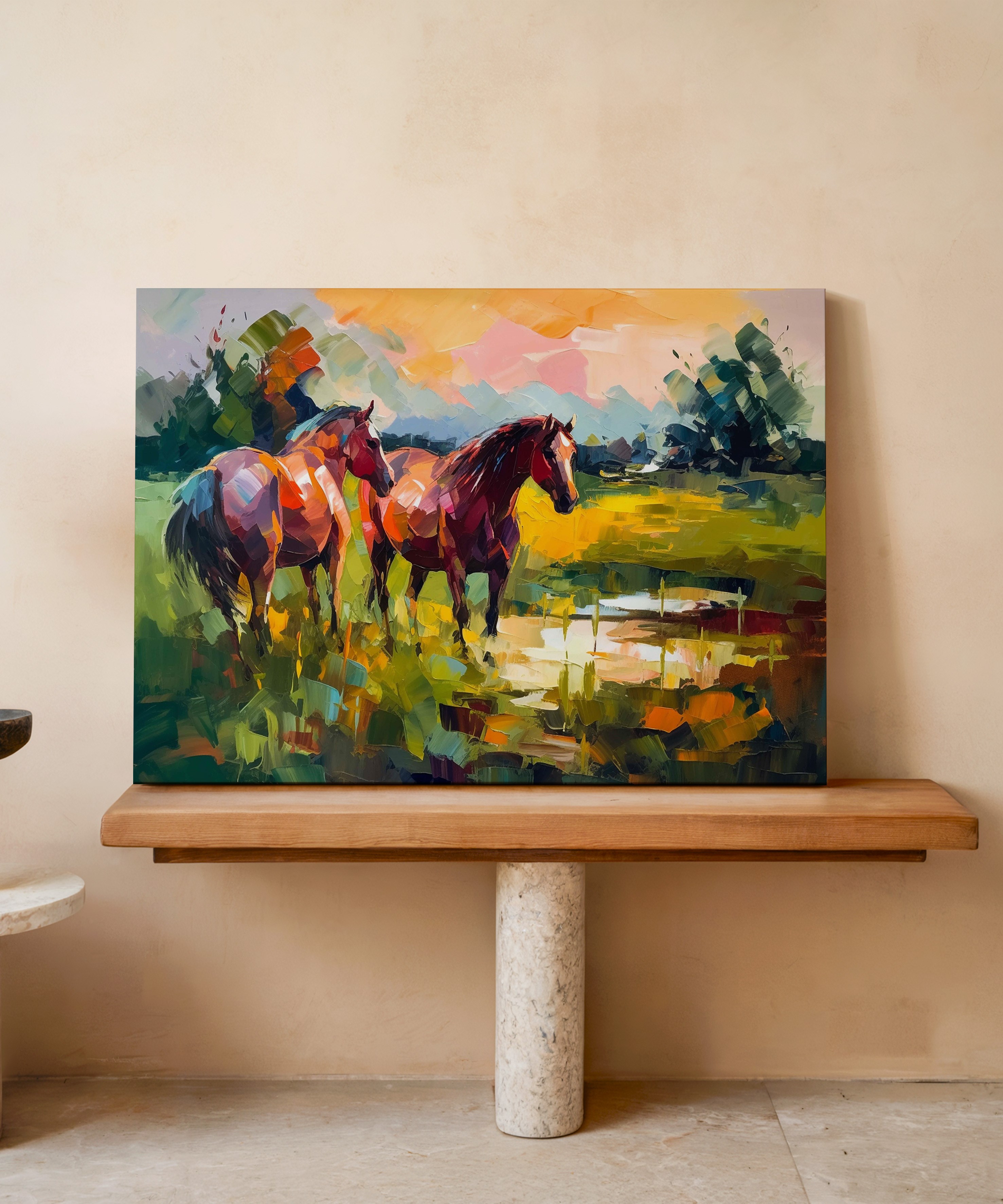 Özgürlüğün İzinde | Yağlı Boya Dokulu Canvas Baskı