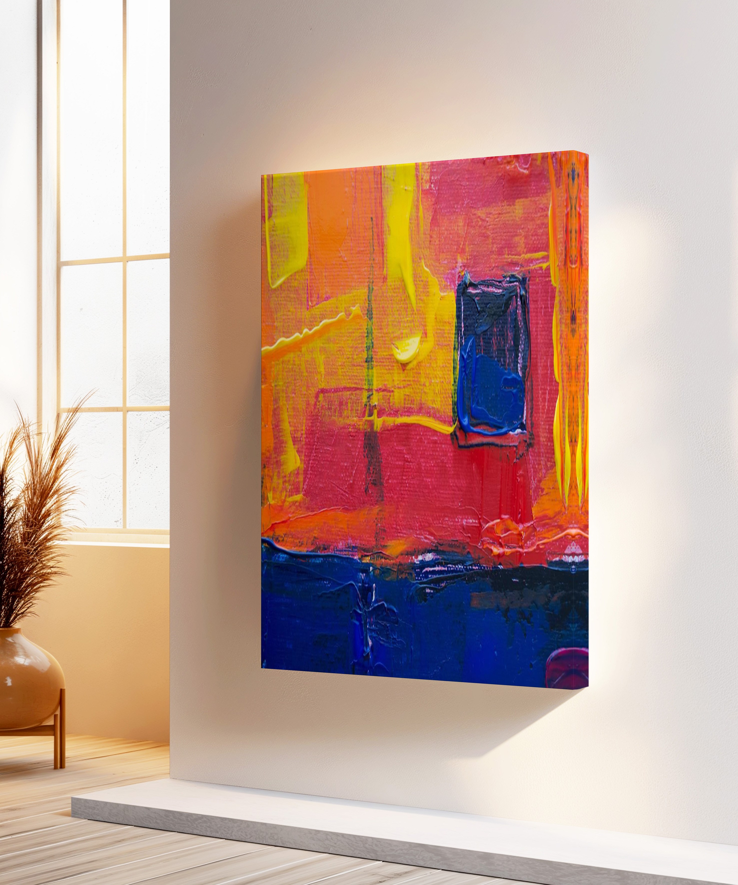 Renk Katmanları | Yağlı Boya Dokulu Canvas Baskı