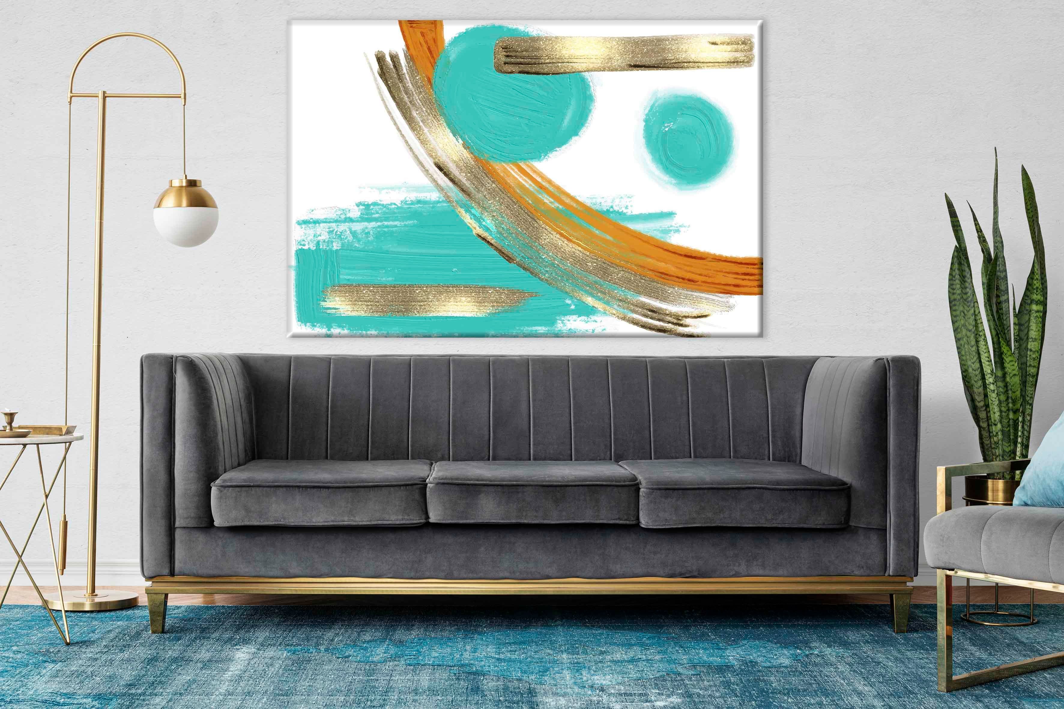 Renklerin Senkronu 1 | Yağlıboya dokulu canvas baskı