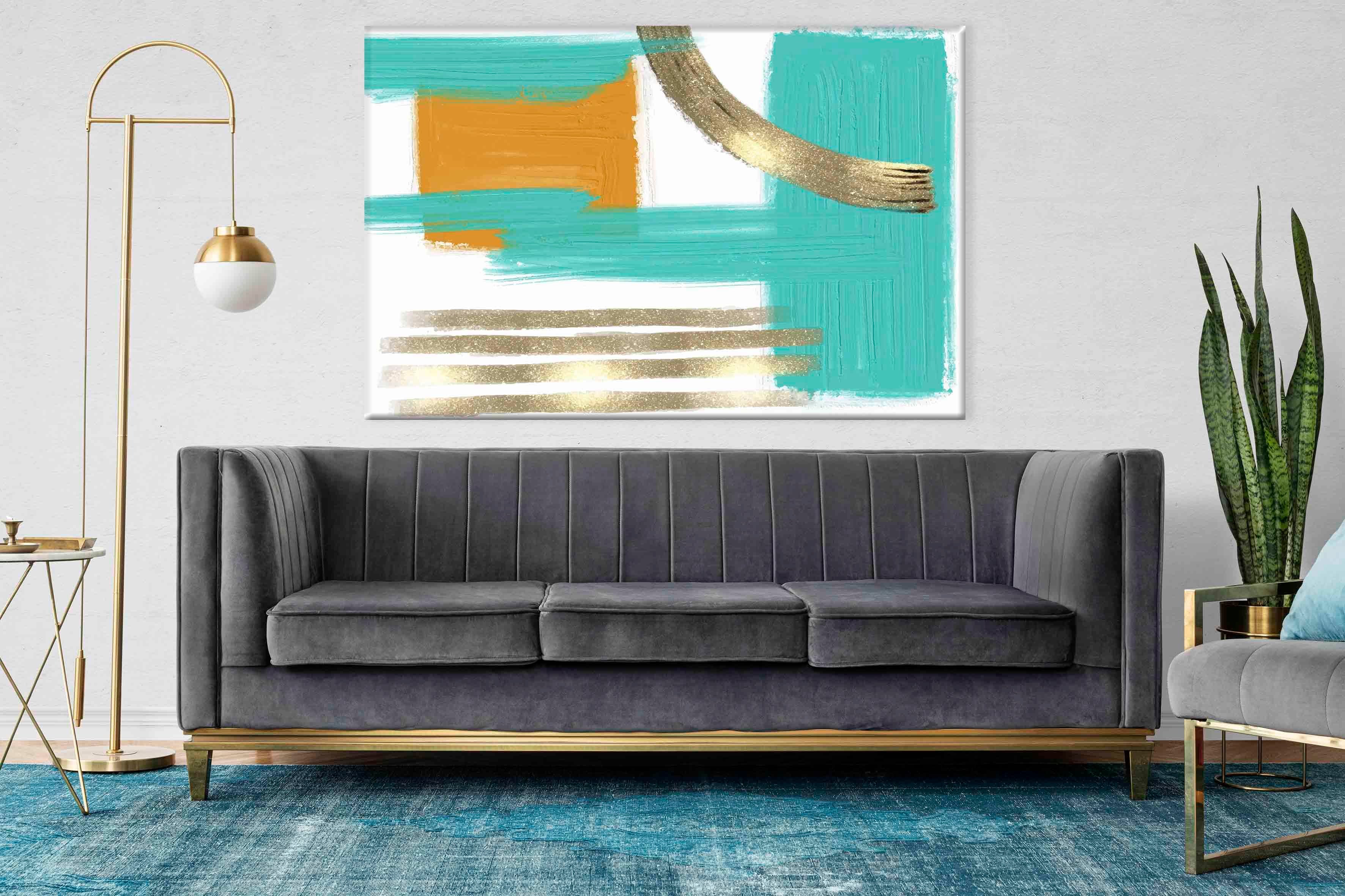 Renklerin Senkronu 2 | Yağlıboya dokulu canvas baskı