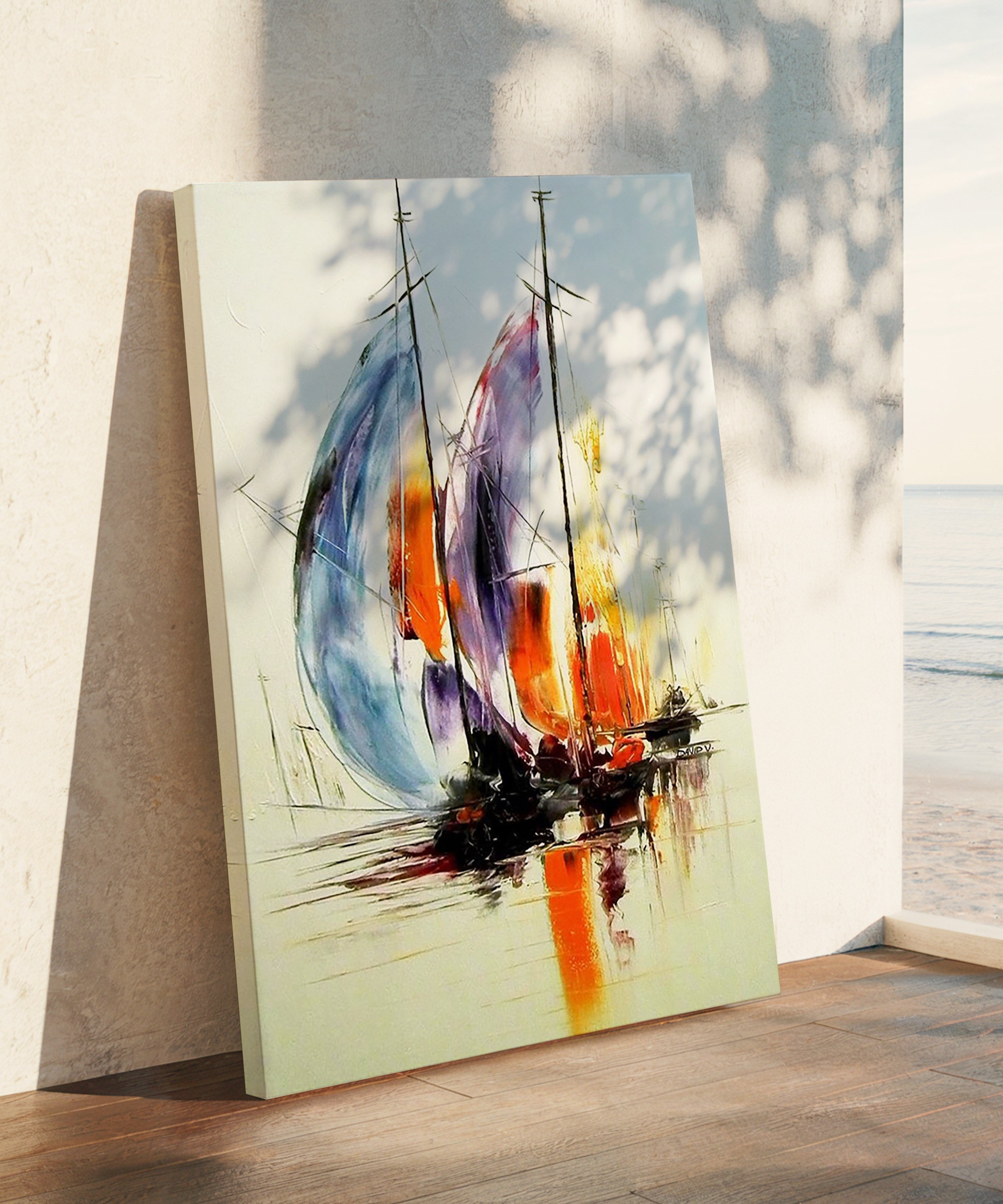 Rüzgarın Rengi | Yağlı Boya Dokulu Canvas Baskı