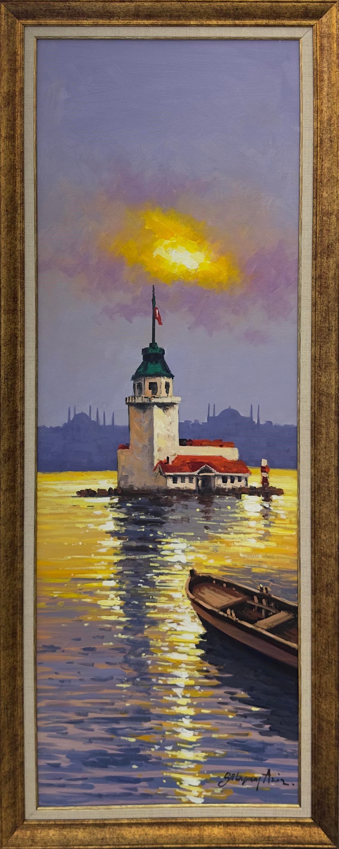 Sahil Kentinin Yansımaları | Yağlı Boya Tablo