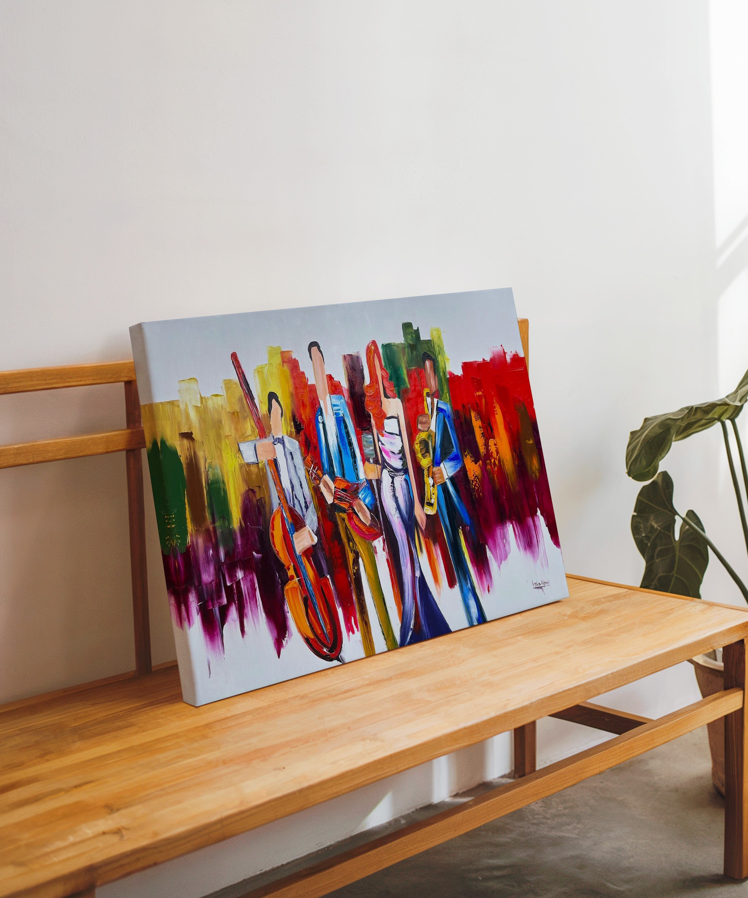 Sahnenin Ardında | Yağlı Boya Dokulu Canvas Baskı