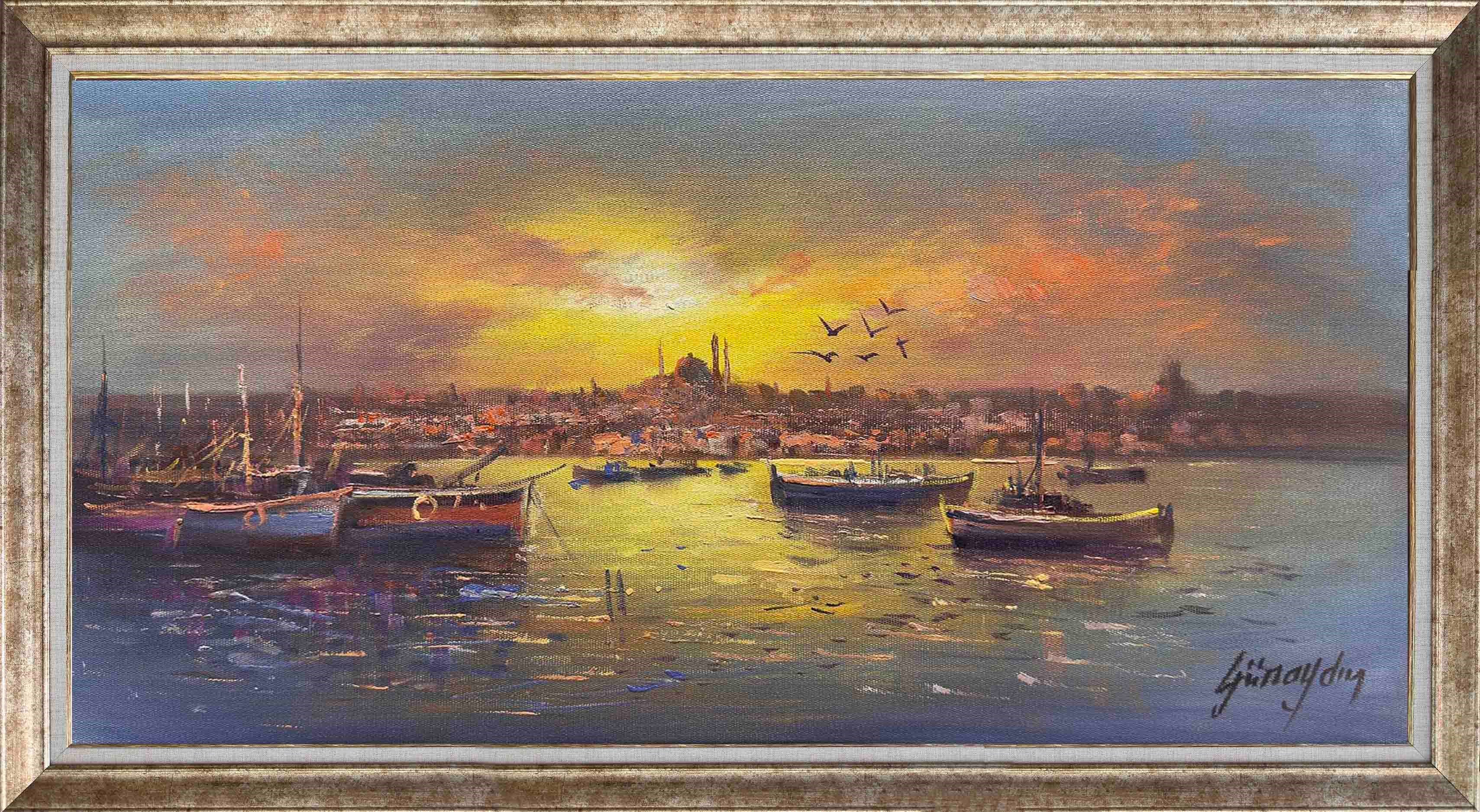 Sarı ve Kurşuni  | Yağlı Boya Tablo