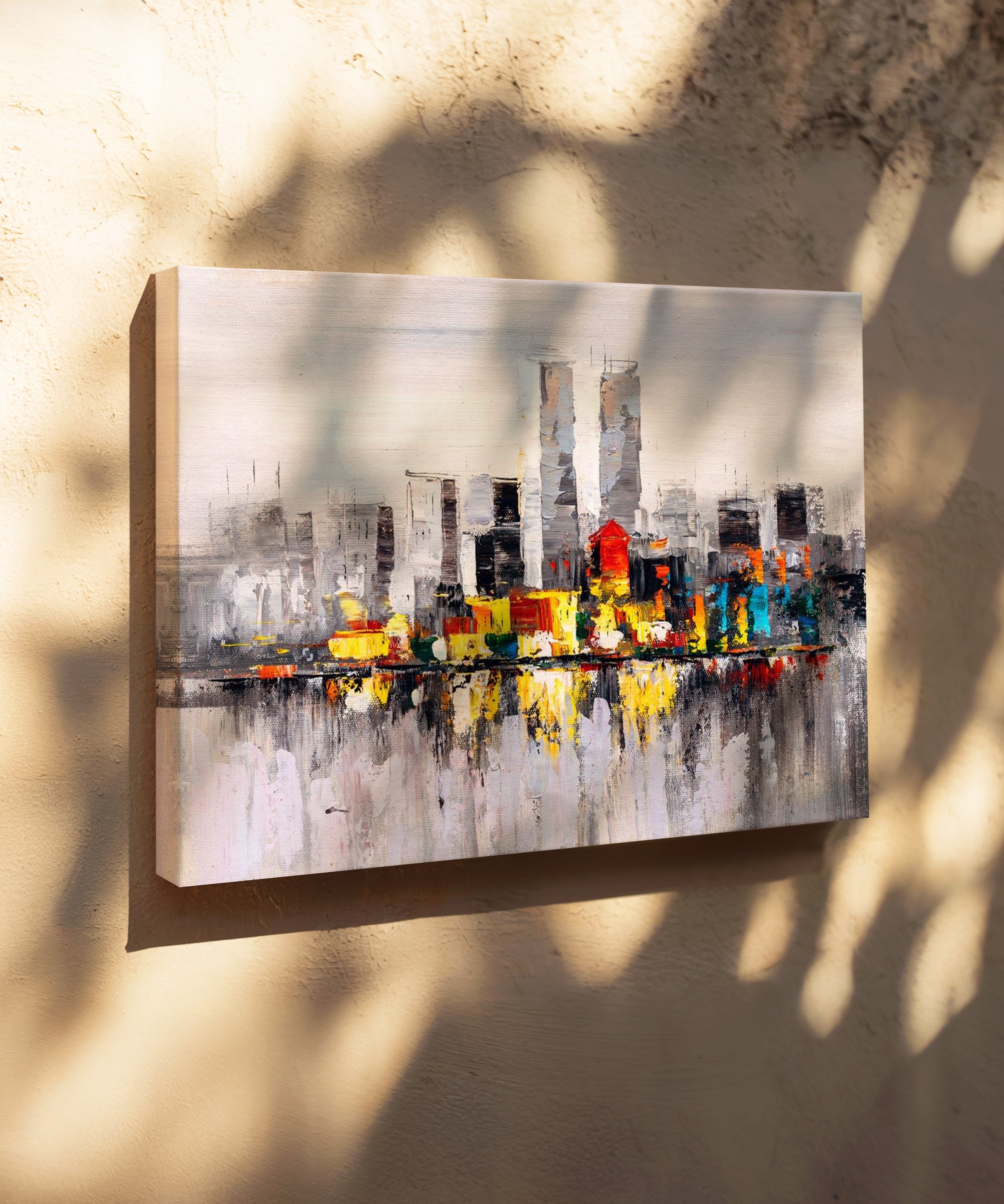 Şehir | Yağlı Boya Dokulu Canvas Baskı