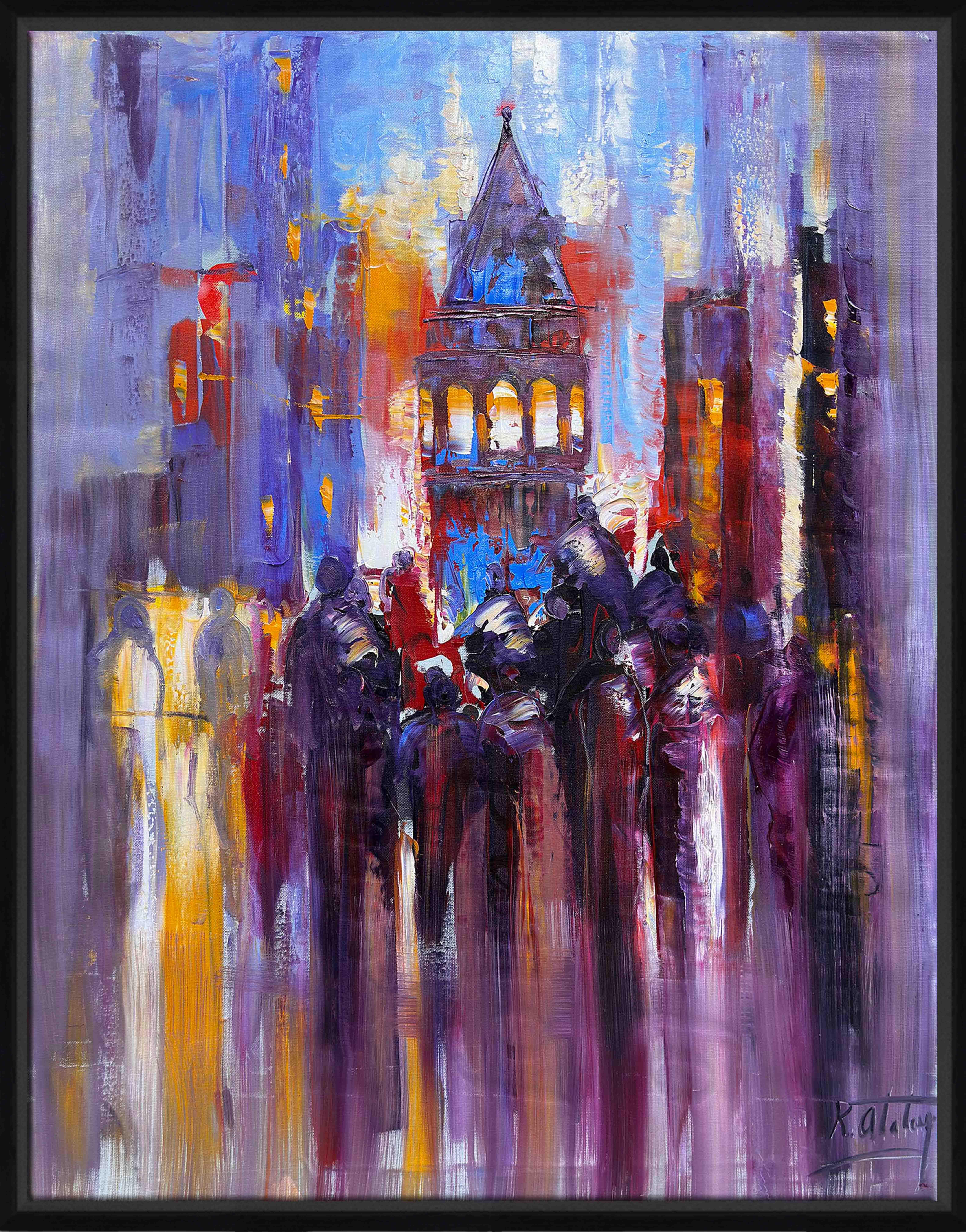 Şehirden Akan Renkler | Yağlı Boya Tablo