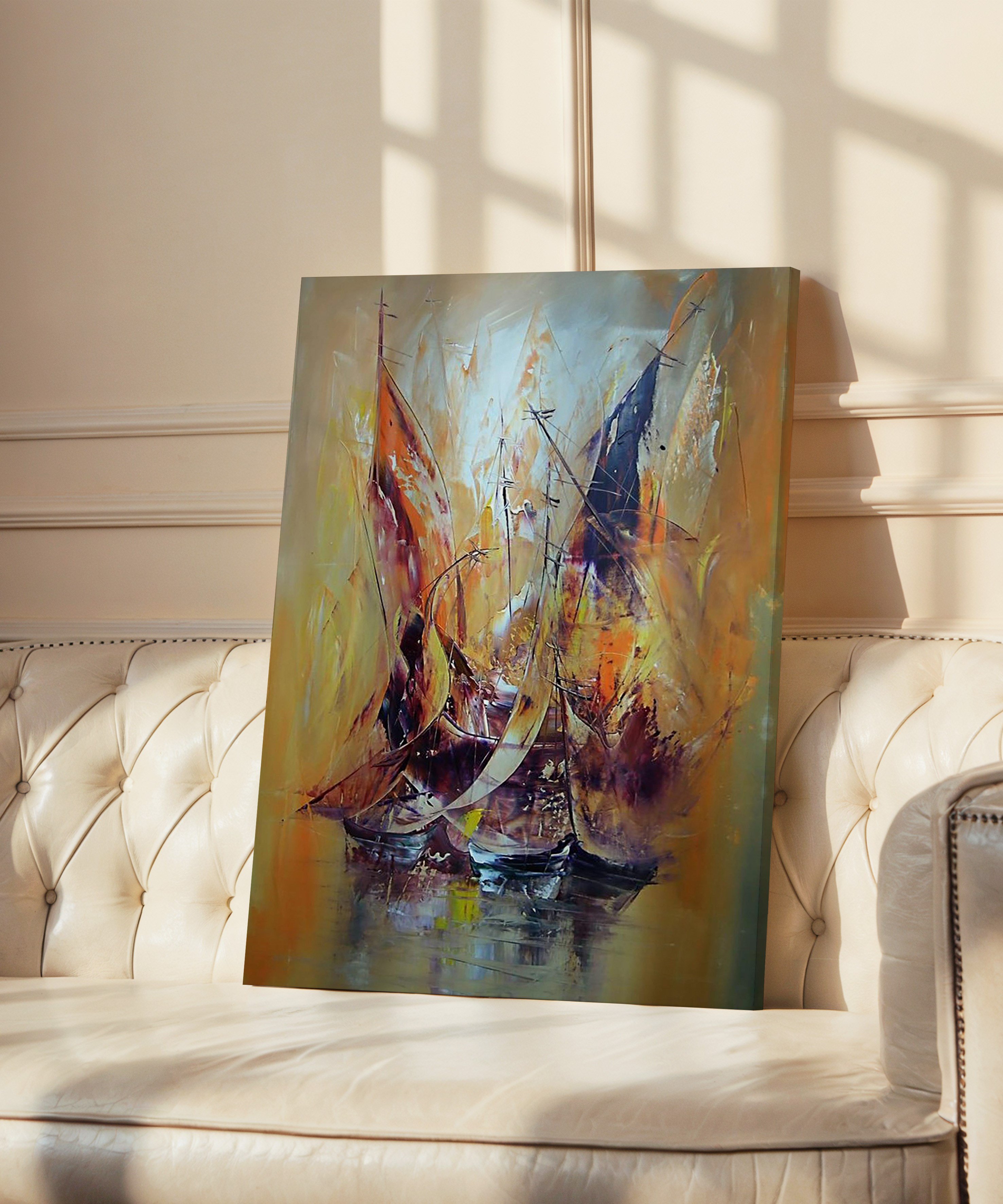 Sessiz Yelkenler | Yağlı Boya Dokulu Canvas Baskı