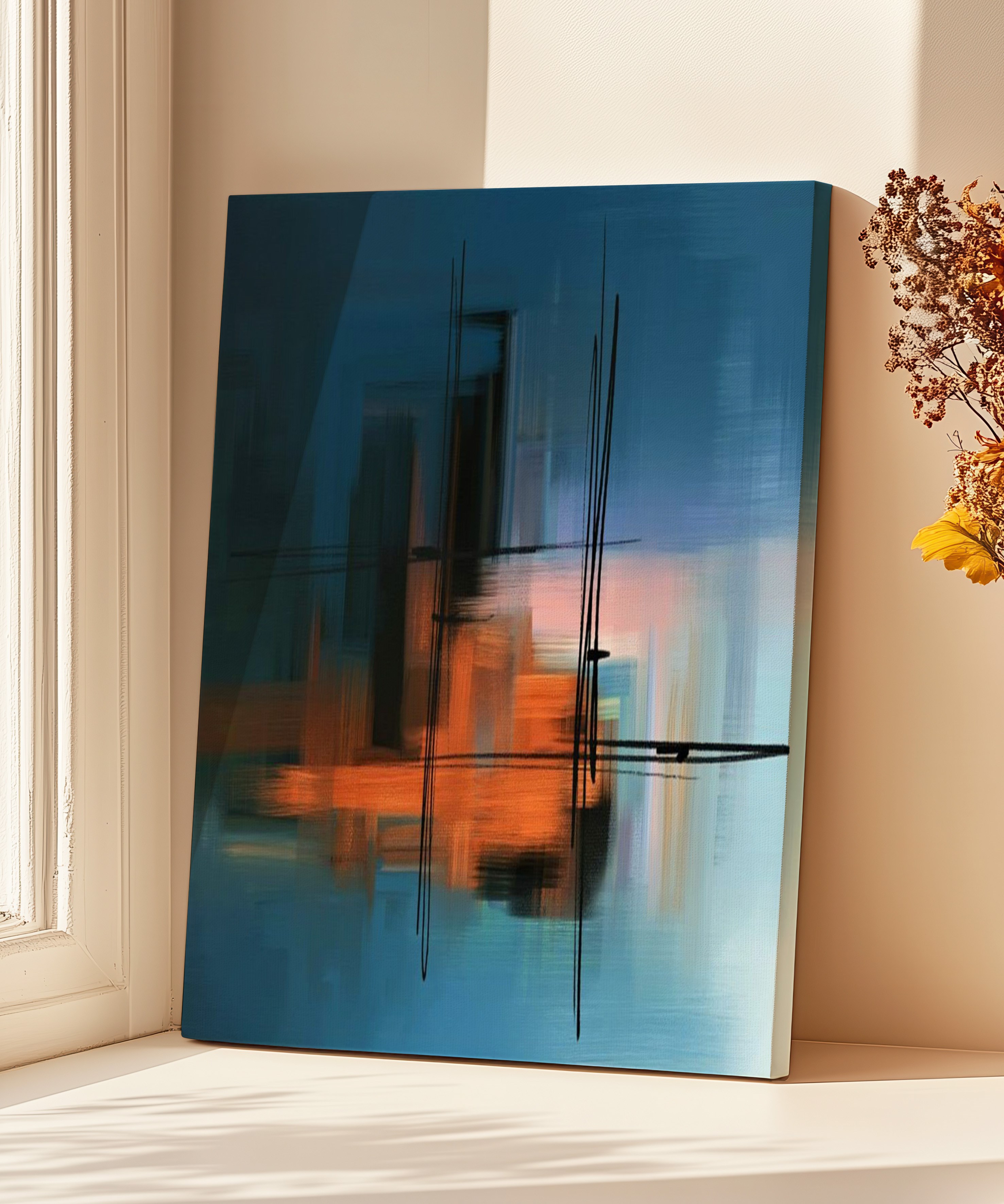Silüet | Yağlıboya dokulu canvas baskı