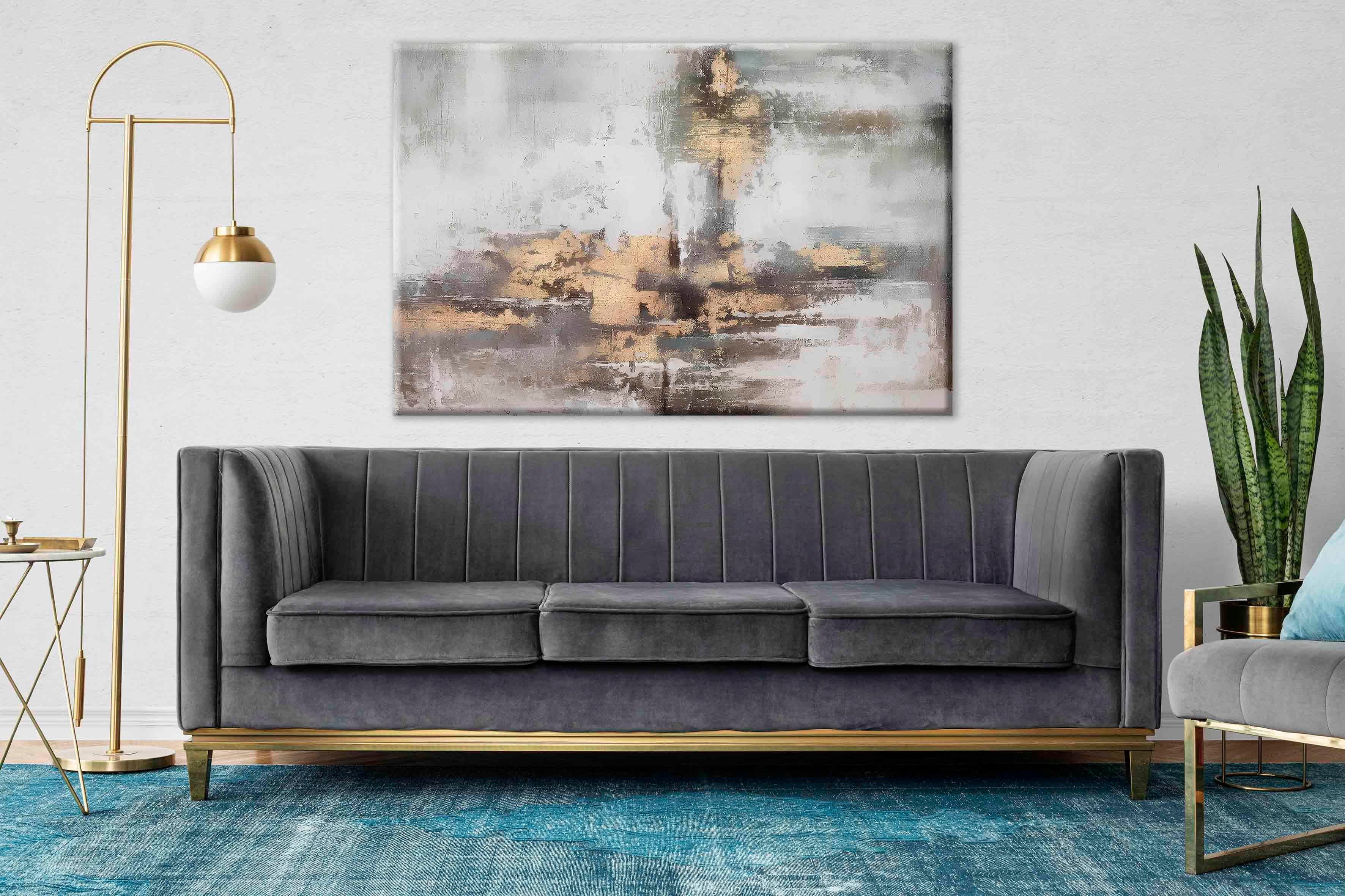 Soft altın tablo | Yağlıboya dokulu canvas baskı