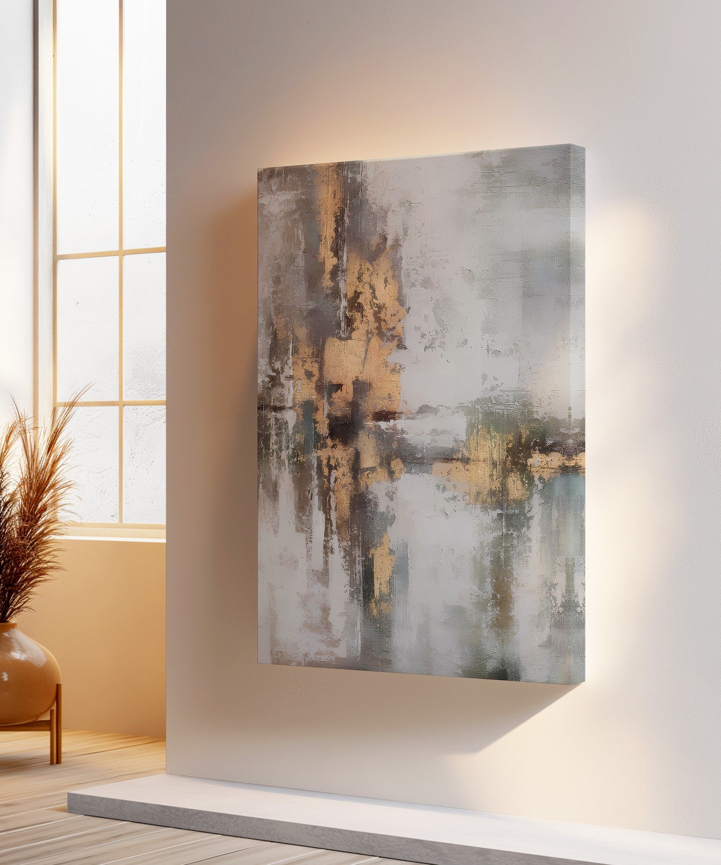Soft altın tablo | Yağlıboya dokulu canvas baskı