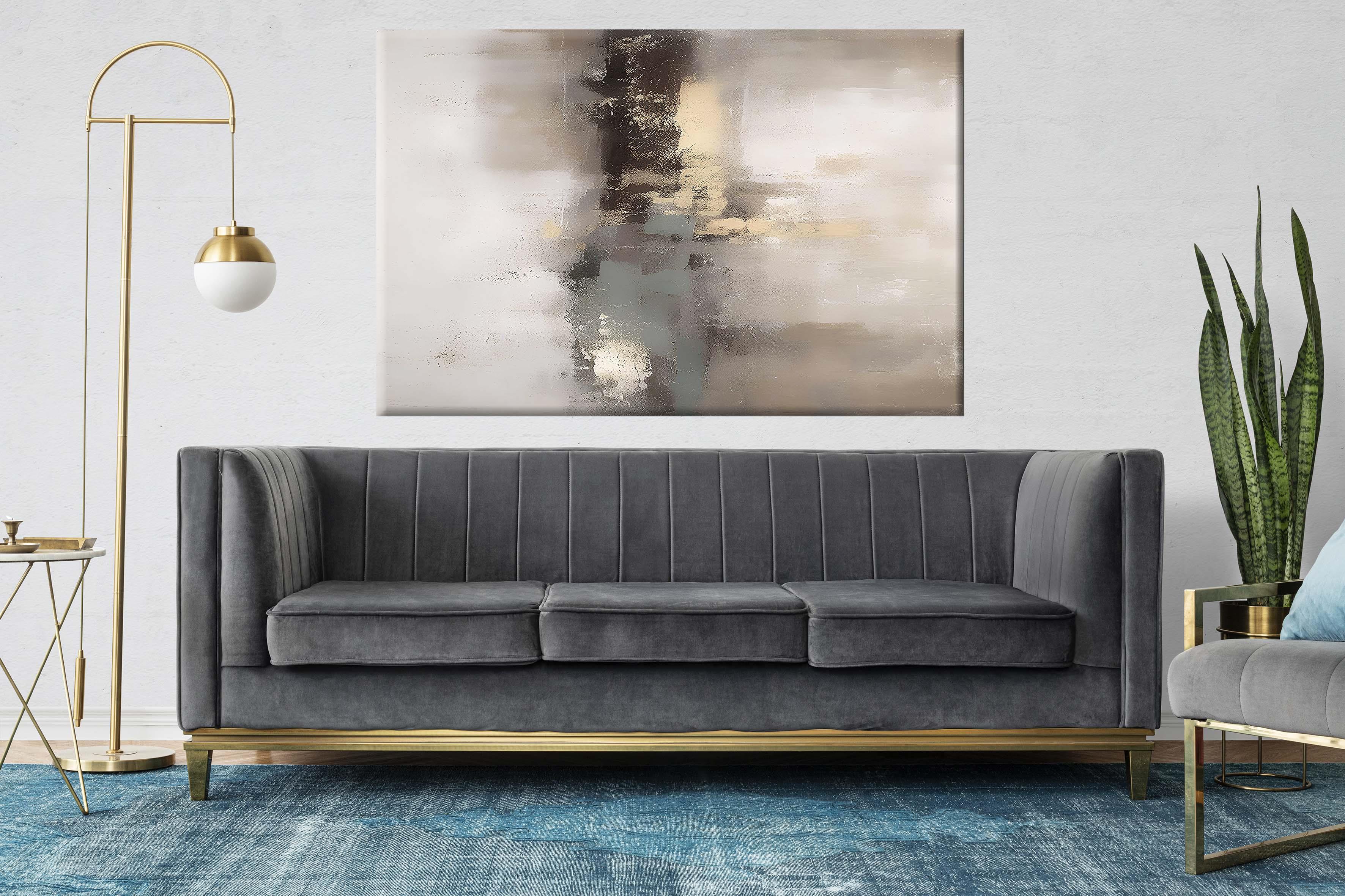 Soft altın tonlar  | Yağlıboya dokulu canvas baskı