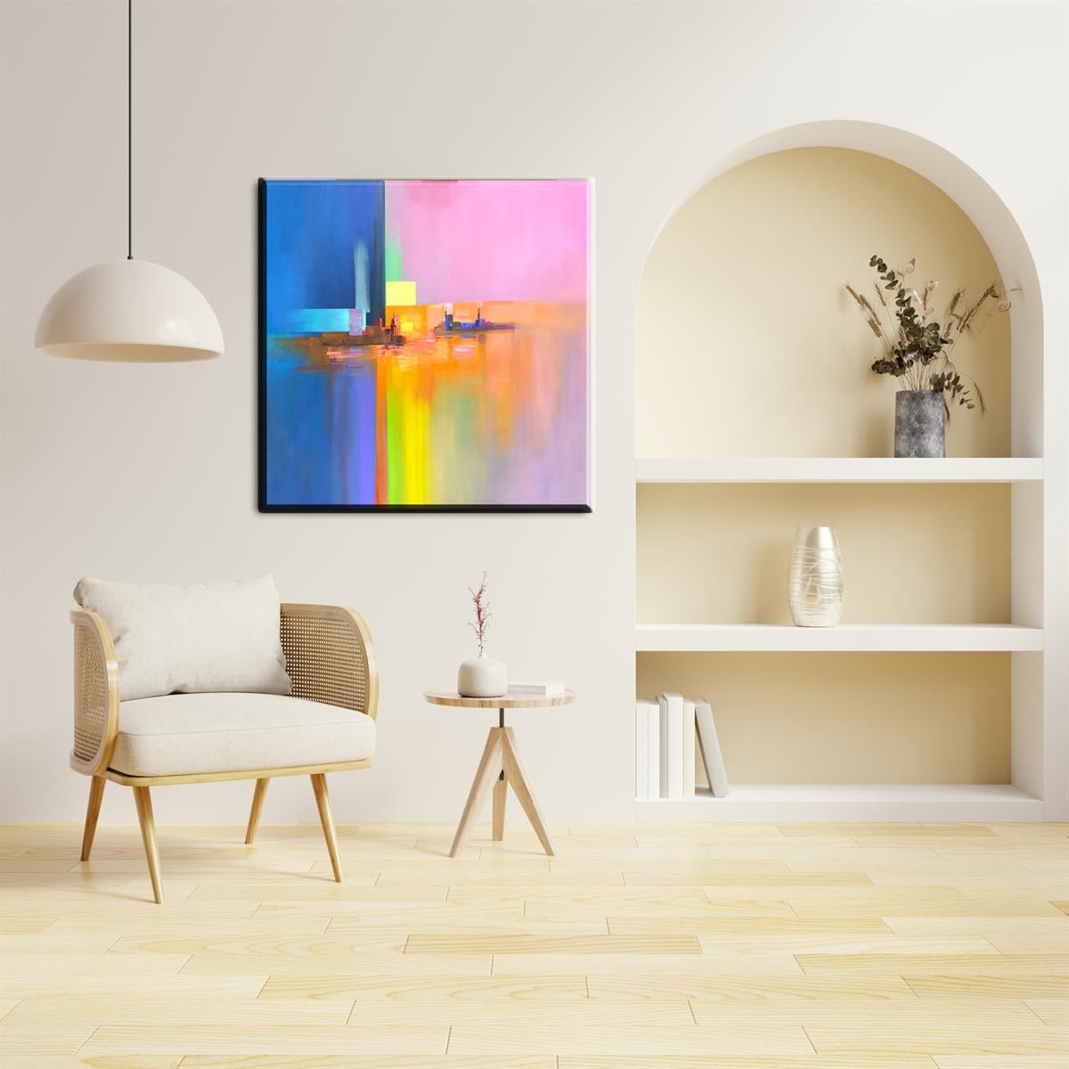 SOYUT SİPARİŞ YAĞLI BOYA TABLOLARPembe Soyut| Yağlı Boya Tablo | kozaart galeri