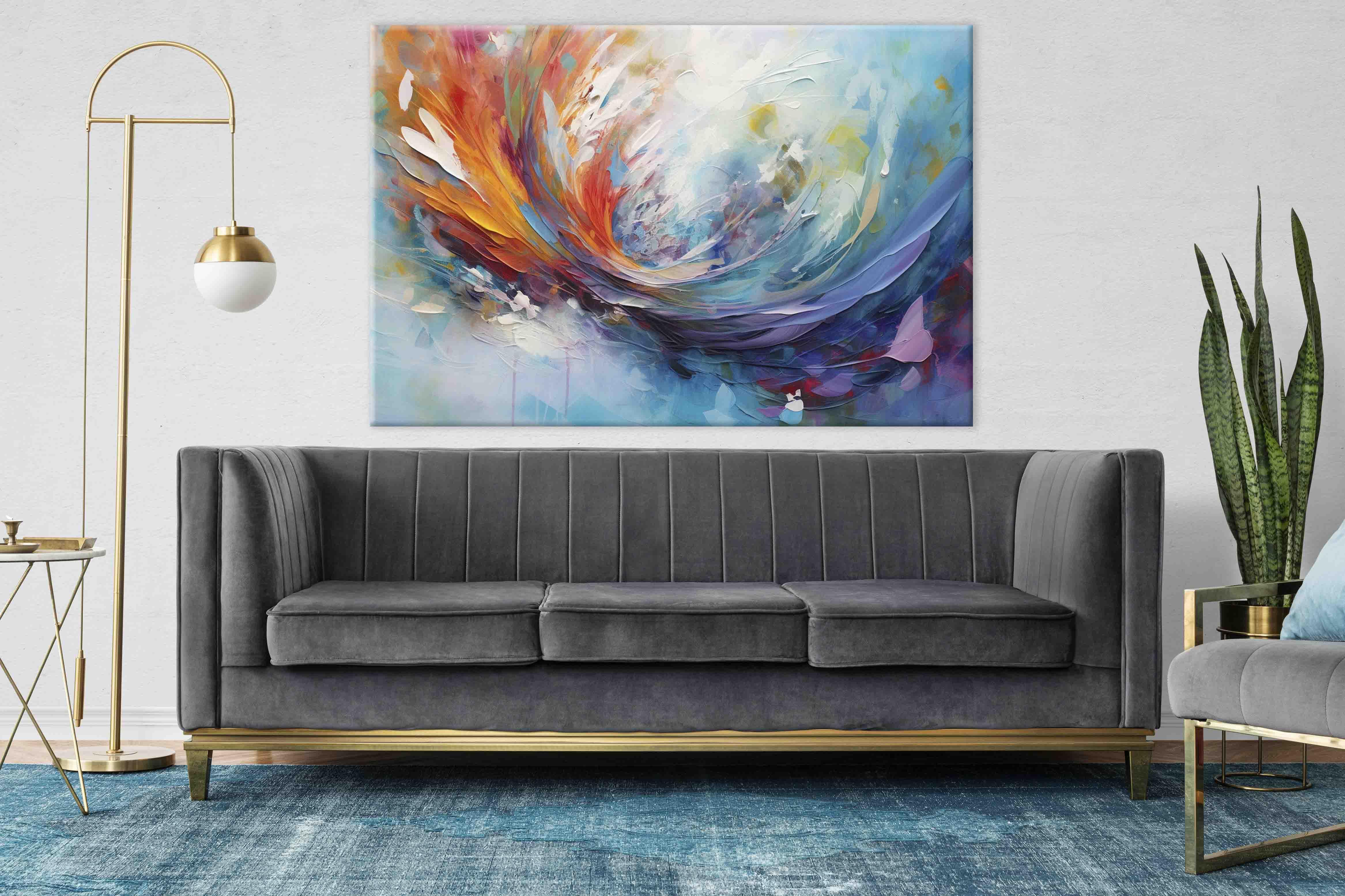 Soyut Yağlıboya Dokulu Tablolar