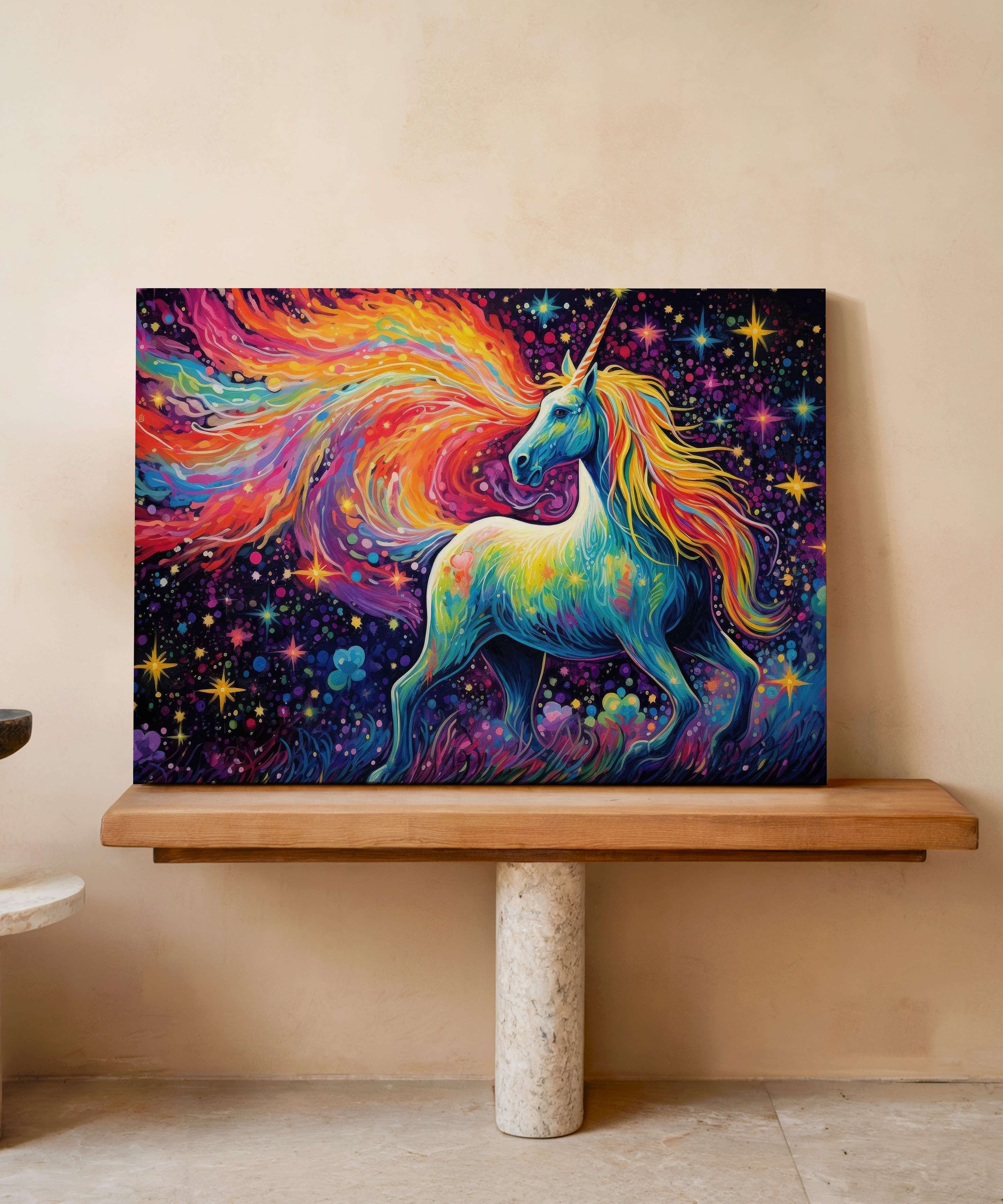 Yıldızların Varisi | Yağlı Boya Dokulu Canvas Baskı