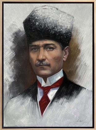 Atatürk Yağlı Boya Tablolarkozaart galeri | El yapımı orjinal yağlı boya tablo satış sitesi