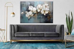 Orkide Zarafeti | Yağlıboya dokulu canvas baskı
