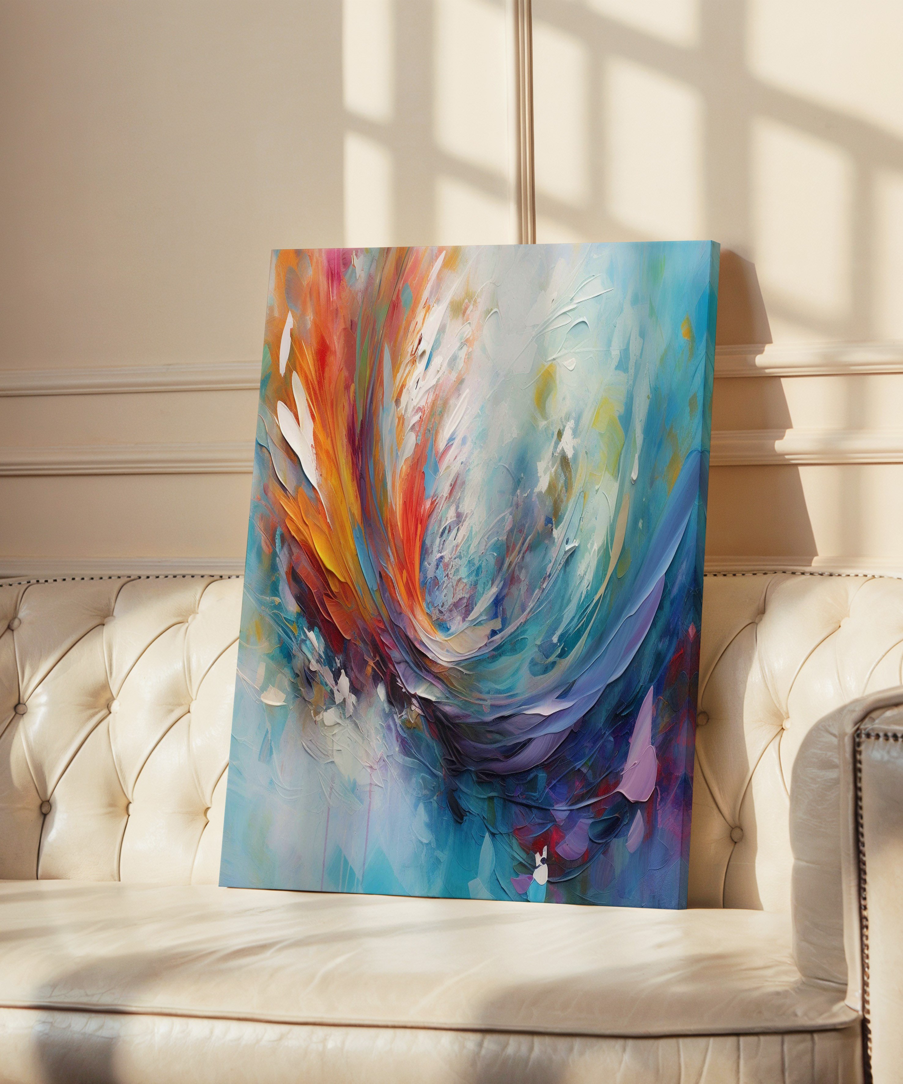 Alevin Kanadı | Yağlı Boya Dokulu Canvas Baskı