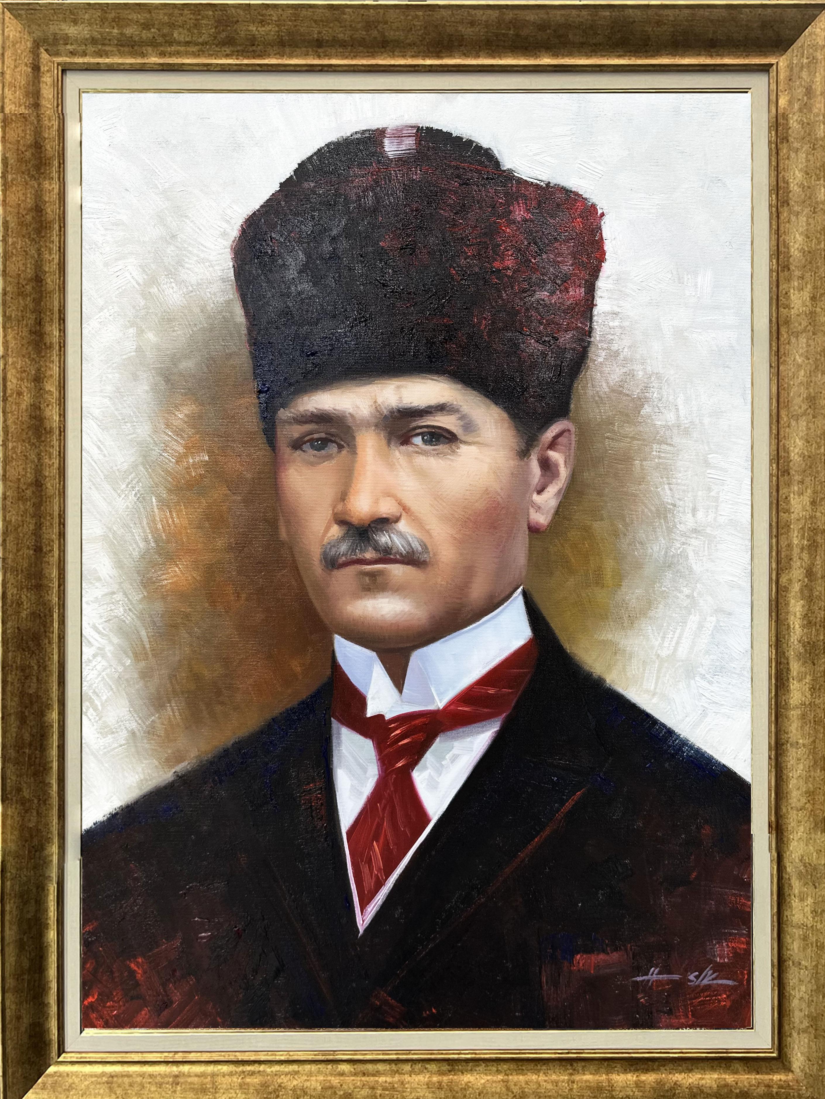 Atatürk Yağlı Boya Tablolarkozaart galeri | El yapımı orjinal yağlı boya tablo satış sitesi