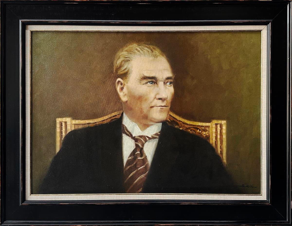 Atatürk Yağlı Boya Tablolarkozaart galeri | El yapımı orjinal yağlı boya tablo satış sitesi