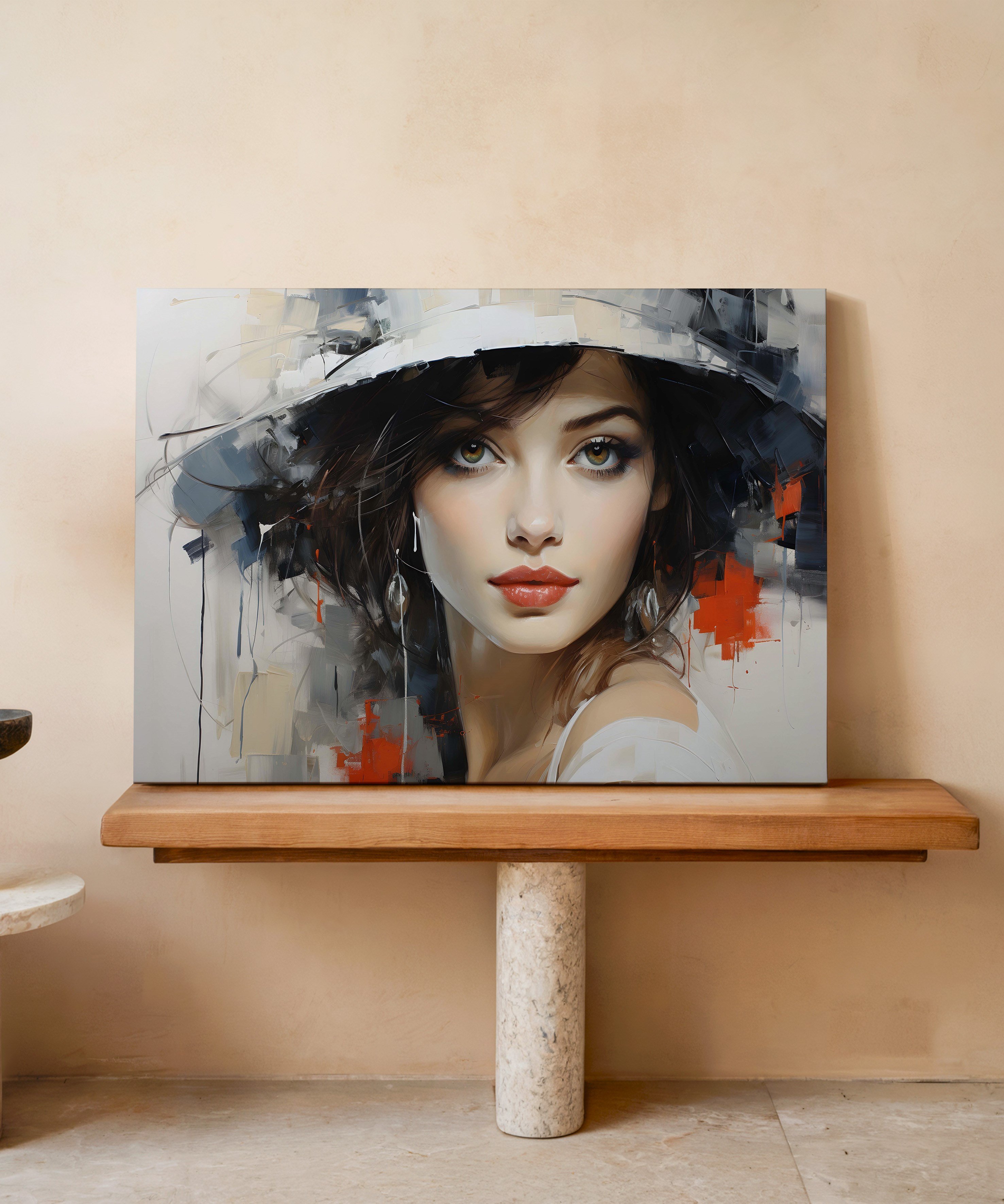Bakış | Yağlı Boya Dokulu Canvas Baskı